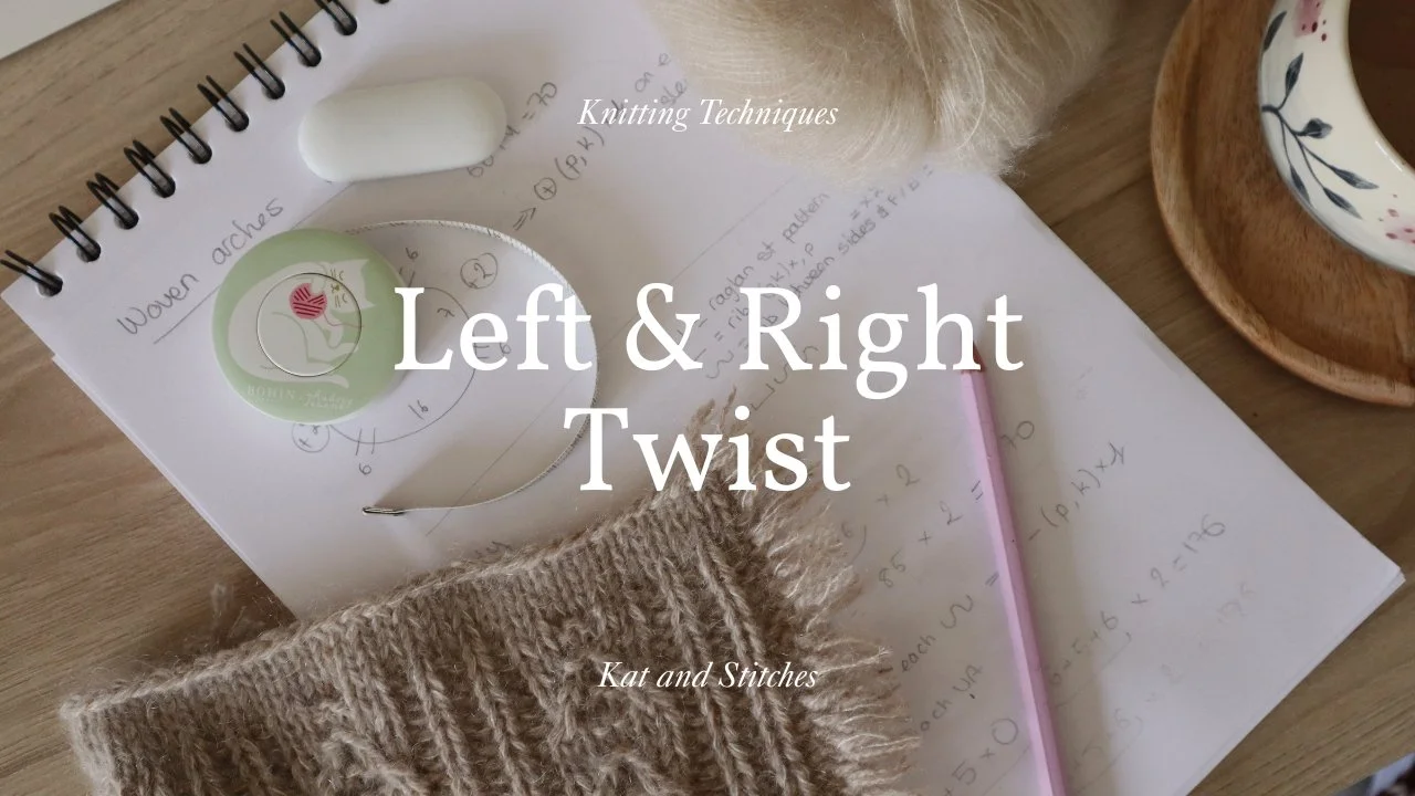 Left and Right Twist Stitches knitting tutorial