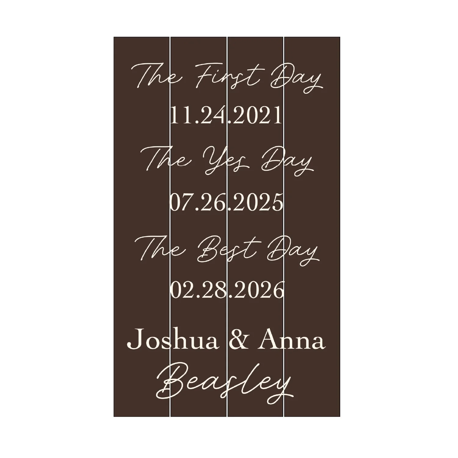 Digital Mockup For First Wedding Sign