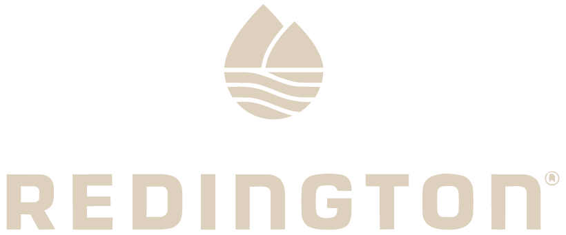 Redington logo featuring a stylized water droplet and the brand name in bold letters.