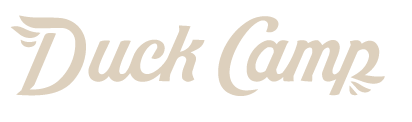 Duck Camp logo with stylized text