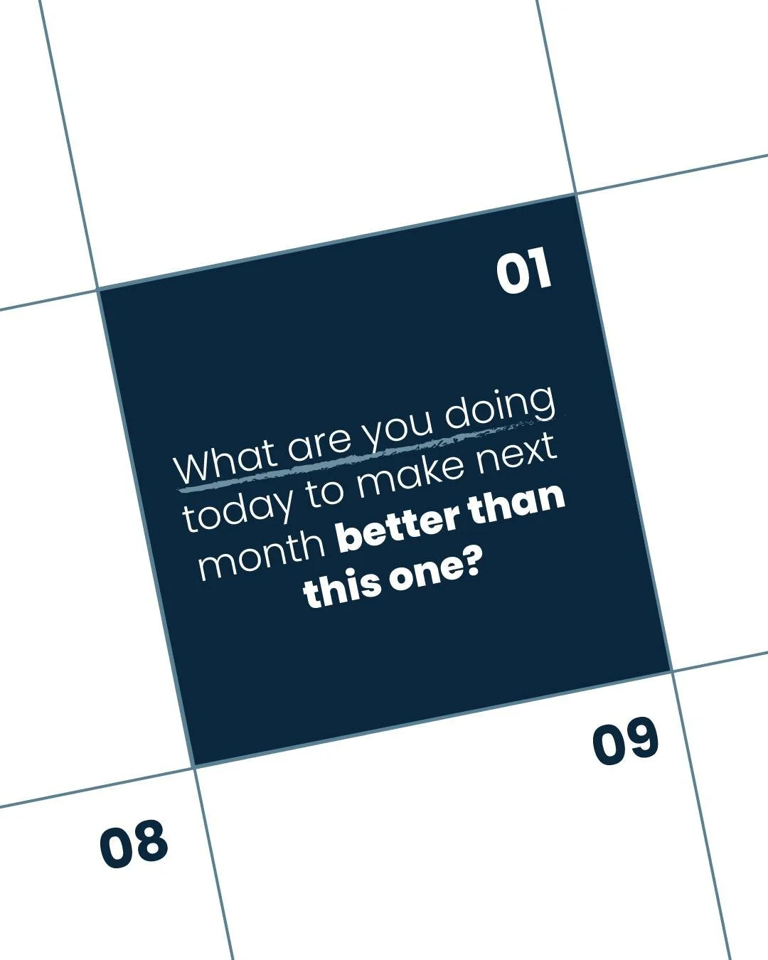 Progress rarely comes from big, sudden changes. Most of the time, it's built through the small decisions we make every day.

The work you put in today, the habits you build, the priorities you set, the discipline you keep, will shape what the next mo