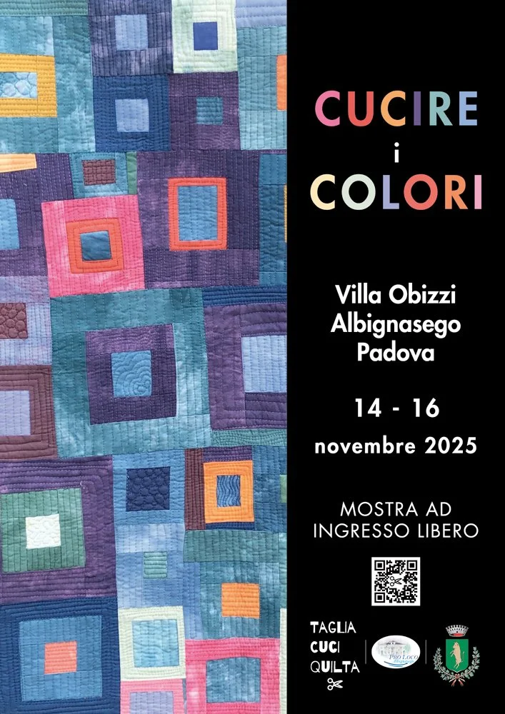 Volantino della mostra "Cucire i Colori"