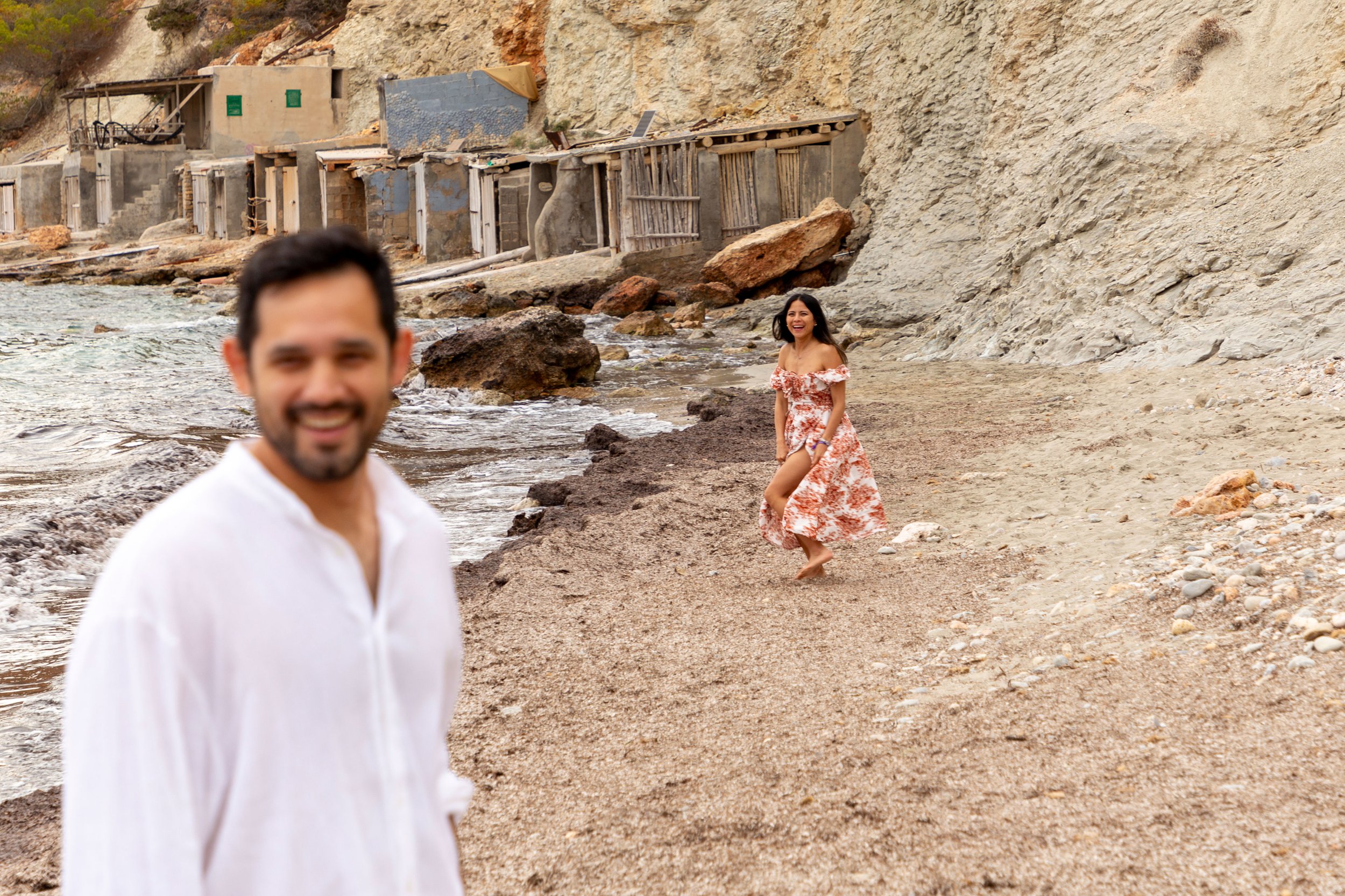 sesion de fotos editorial en pareja en Ibiza  cala d'hort