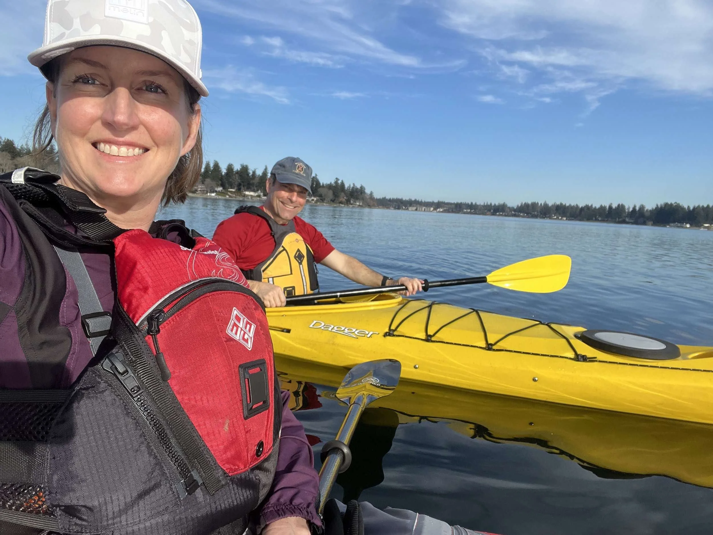 Dr. Seefeldt enjoying kayaking with her family.