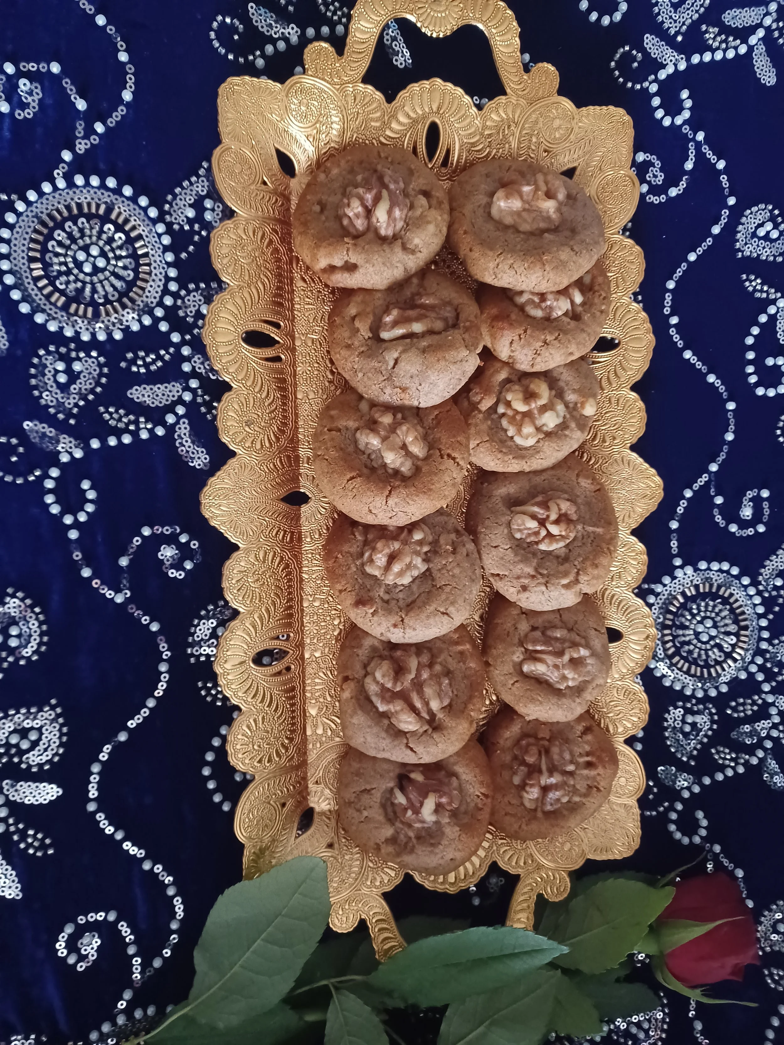 Walnut Biscuits on a golden tray.jpg