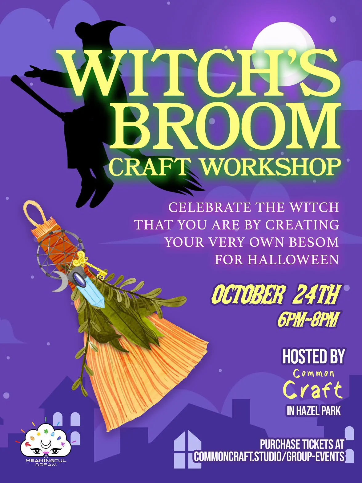 10/24 ✶ 6pm Witch's Broom Workshop