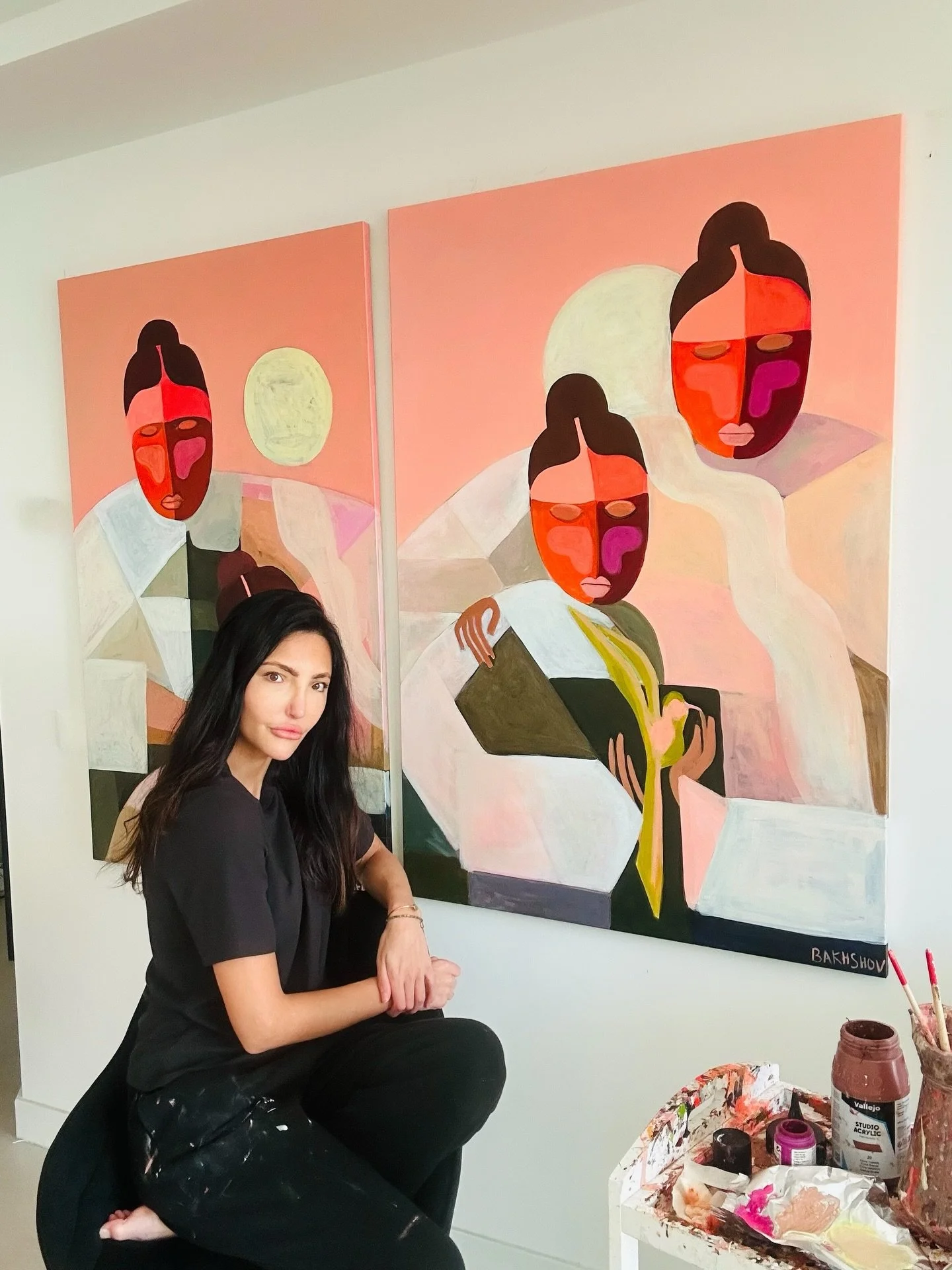 New painting &ldquo;Ascension&rdquo; 🦅

I also like how it looks next to my previous painting (left), &ldquo;Belonging.&rdquo; They continue the story. One about grounding, one about lifting.

Original drawing is last slide ✍🏼