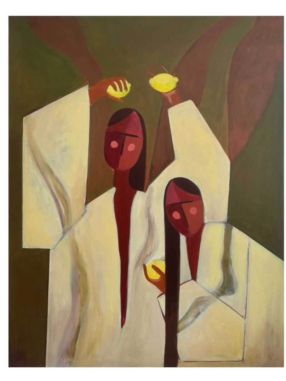 'Les Porteuses de Citrons II' 
(The Bearers of Lemons II) 
146x114cm