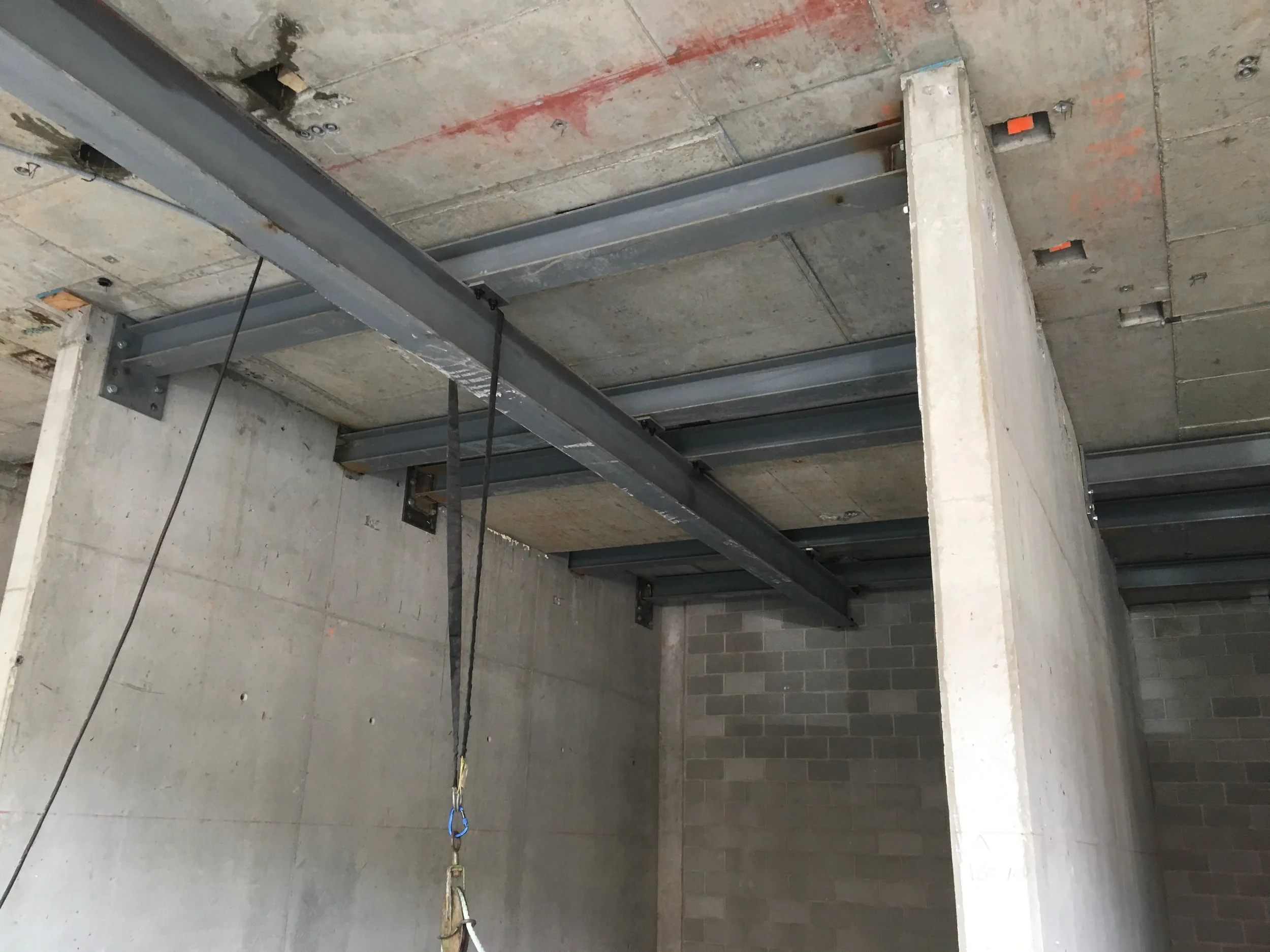 Elevator Hoist and Divider Beams
