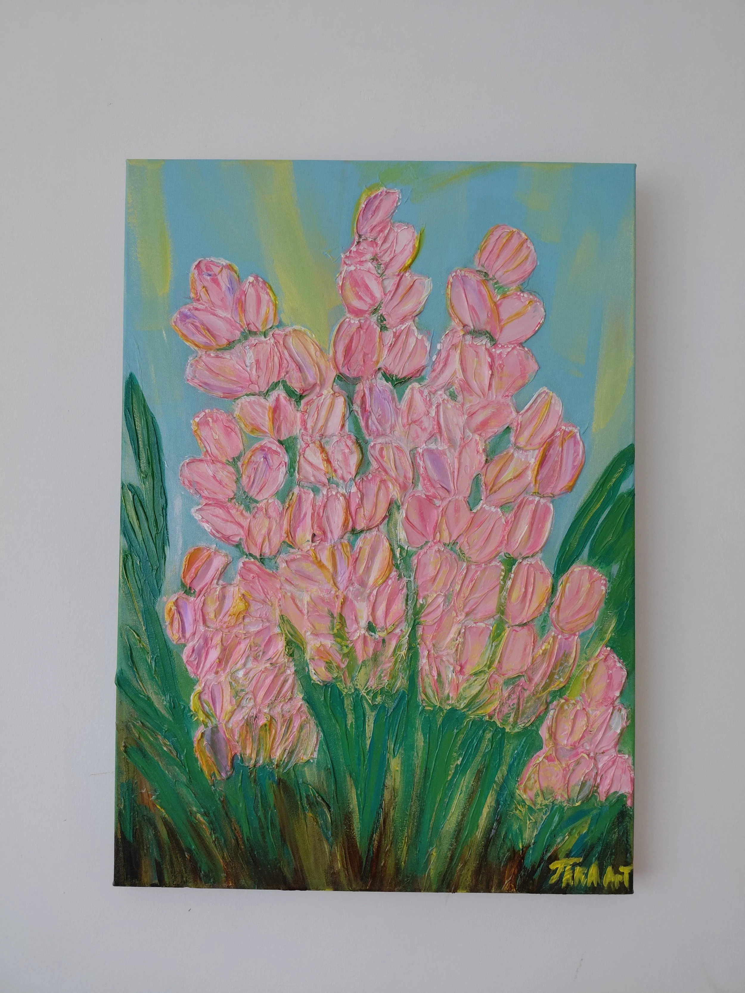 Soft Tulips original artwork, 50 x 70 cm, by Tarana Sumer
