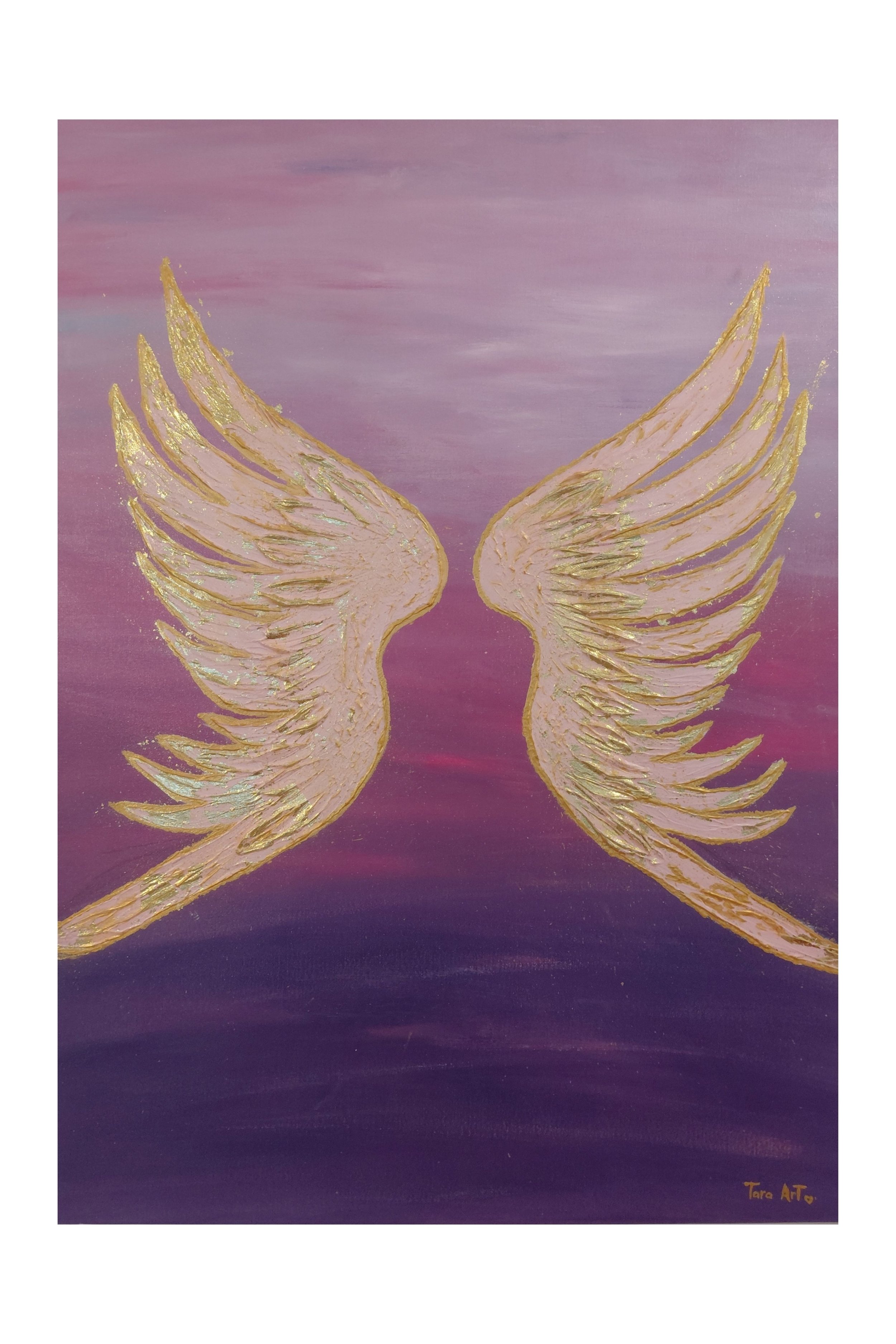 Golden Wings original artwork, 80 x 100 cm, by Tarana Sumer