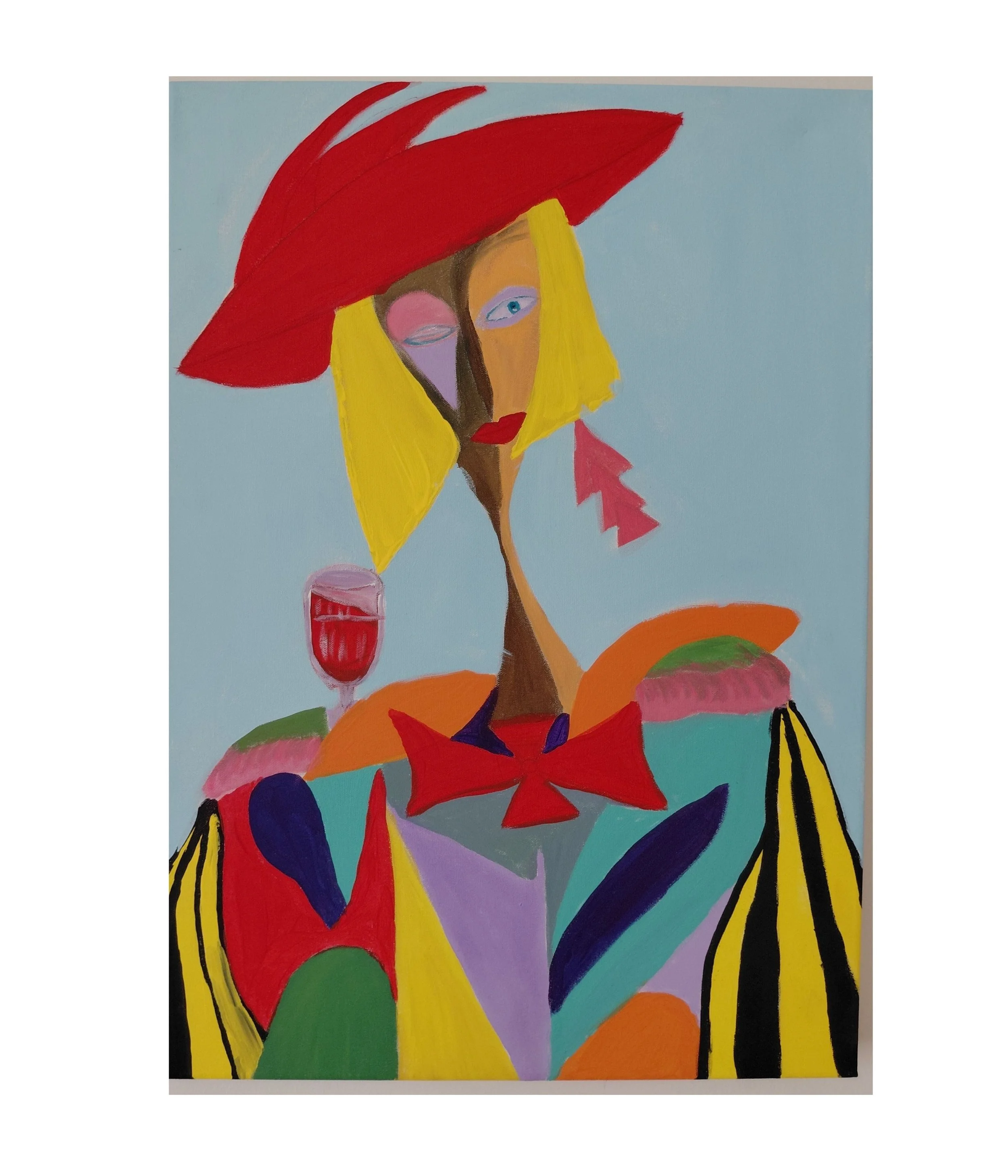 Crimson Sovereign original artwork, 50 x 70 cm, by Tarana Sumer