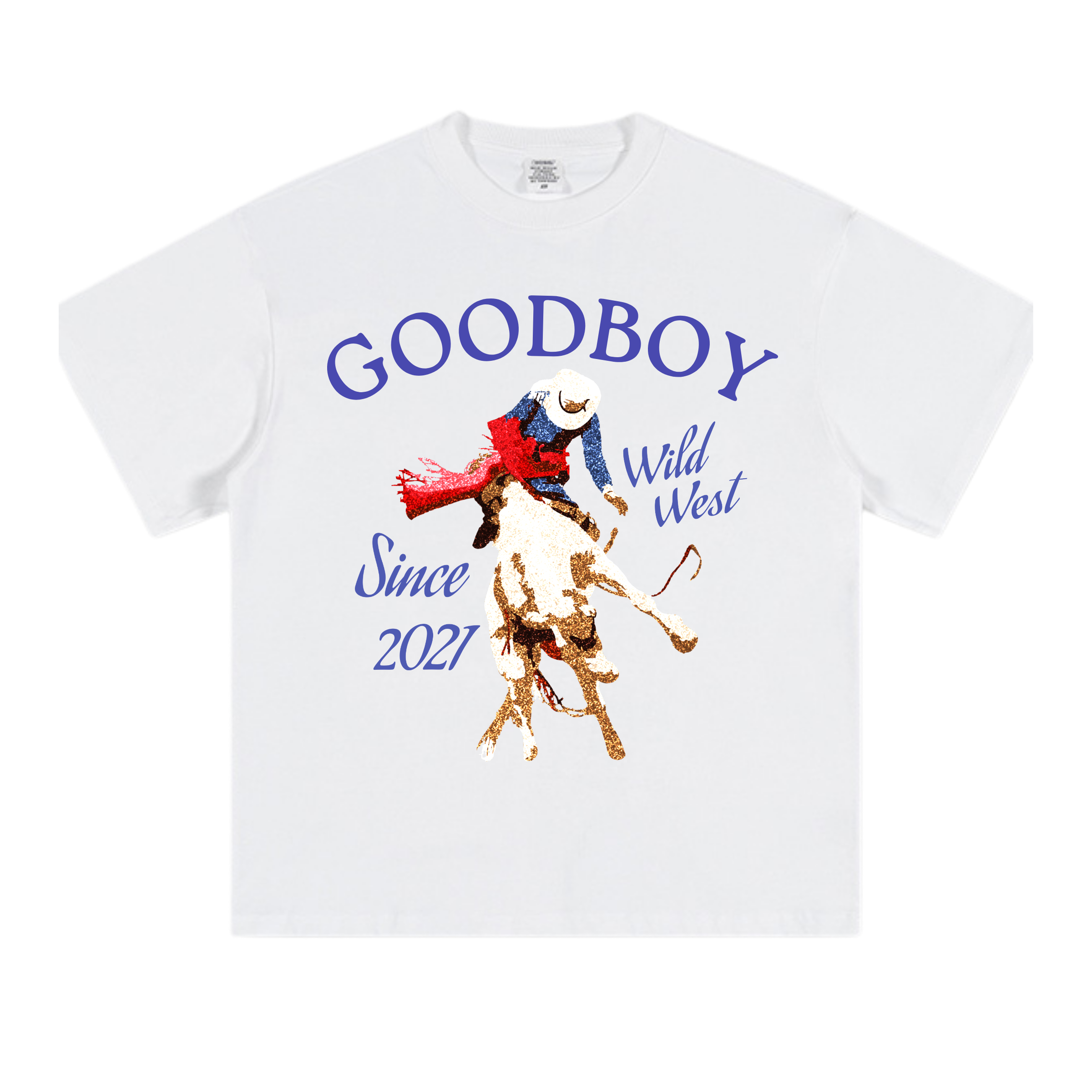 WILD WEST BRONC TEE WHITE Mockup.png