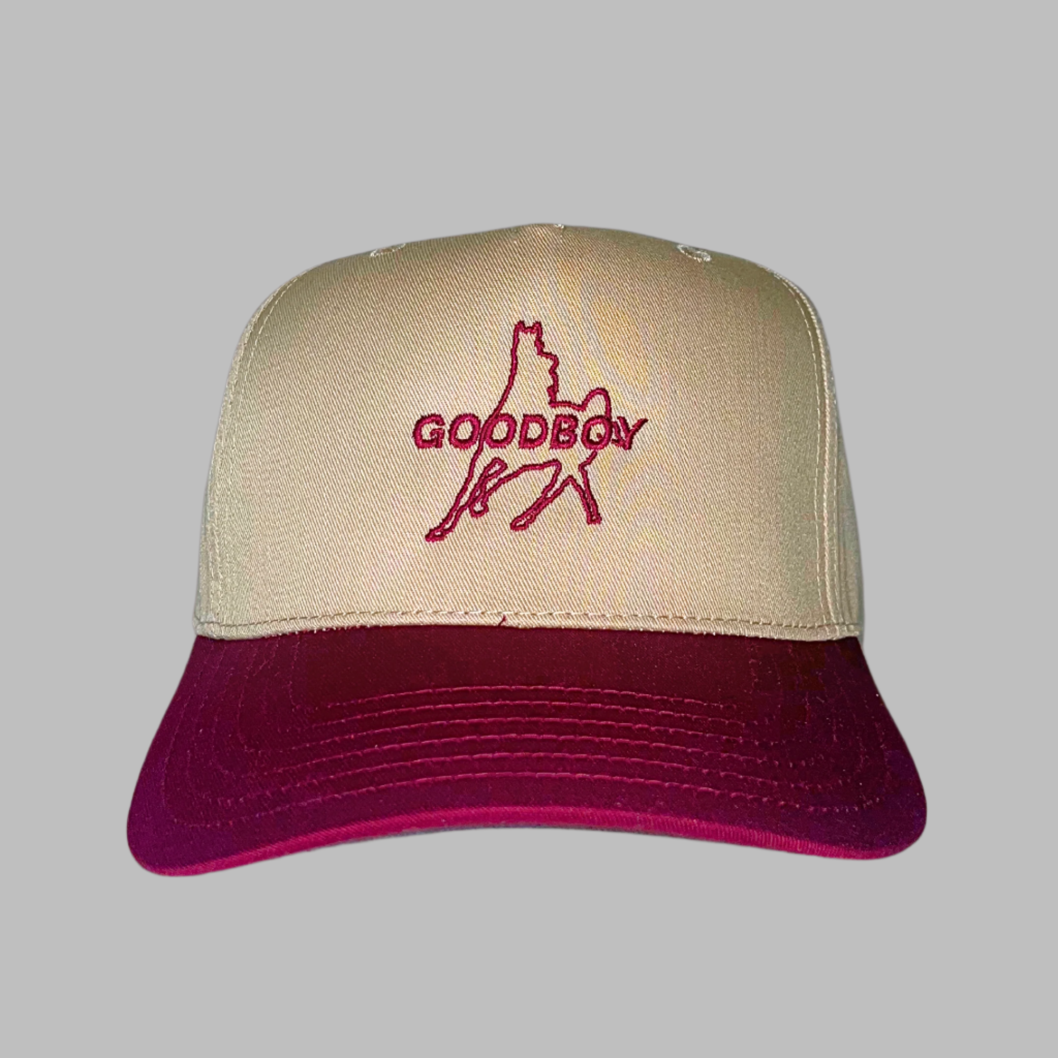 The Finest Hat - Khaki/Burgundy