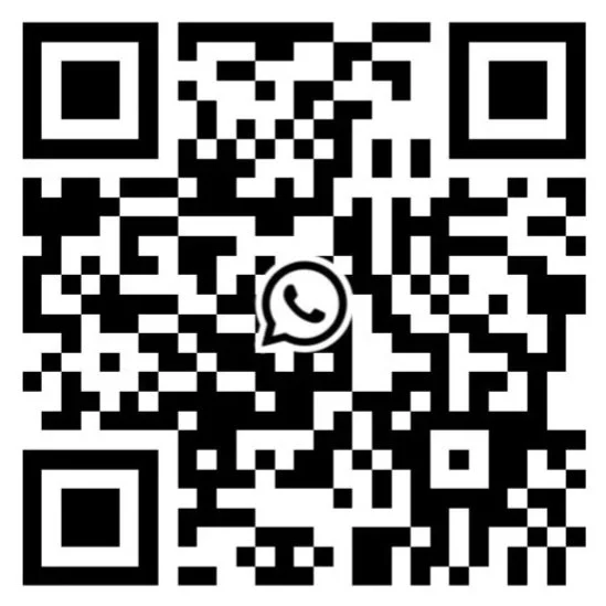 Code QR avec le logo WhatsApp au centre.