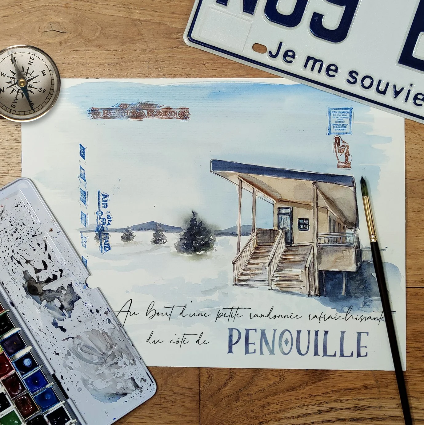 Croquis rapide en extérieur, tuto facile carnet de voyage