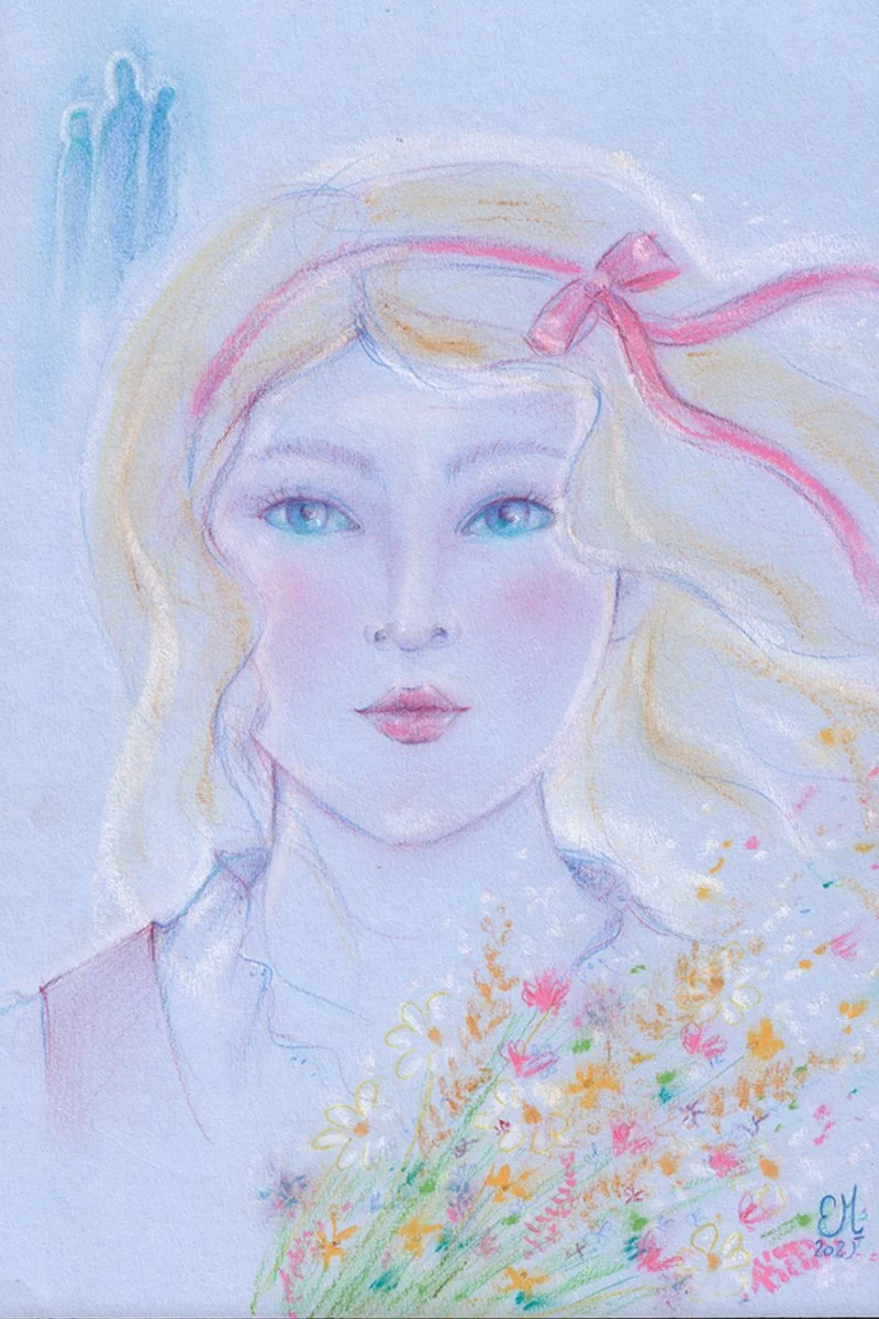 Portrait dessiné à la main lors d'une connexion médiumnique