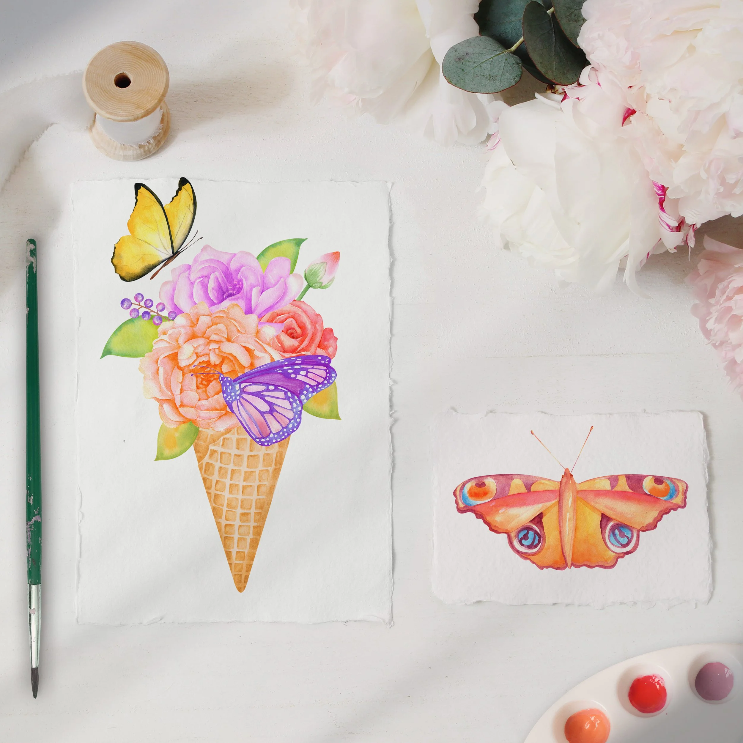 Tuto aquarelle fleurs, dessin printemps