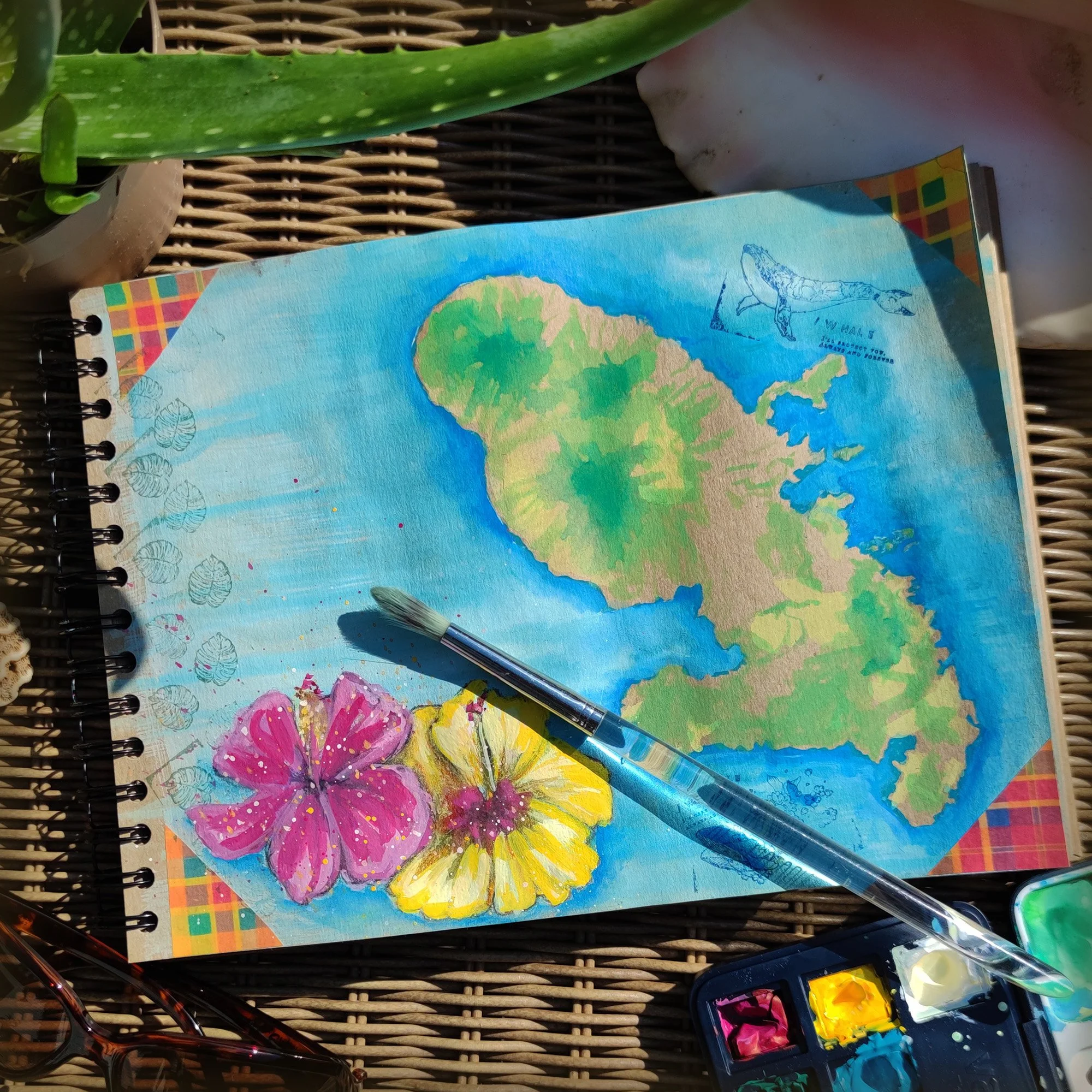 atelier créatif vacances, gouache facile pour débutant