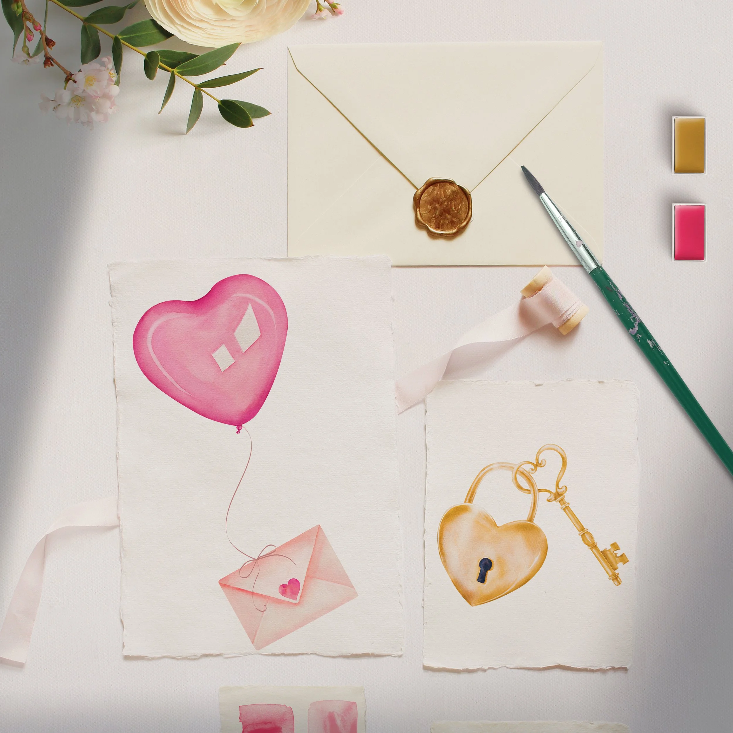 aquarelle originale personnalisée pour mariage