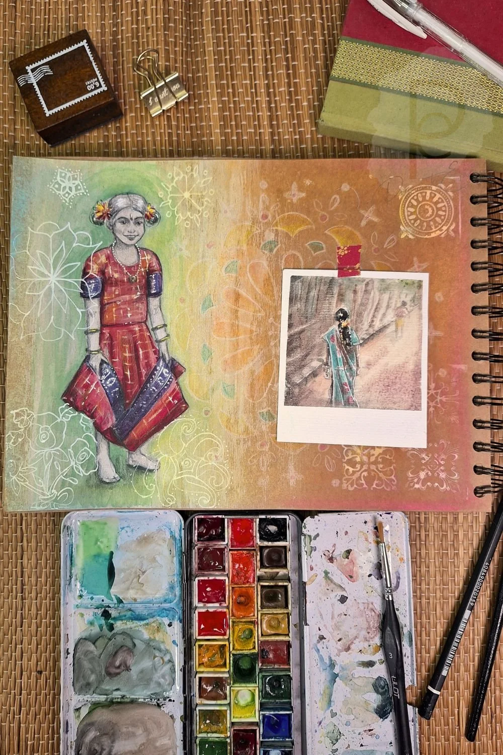 personnage à l aquarelle