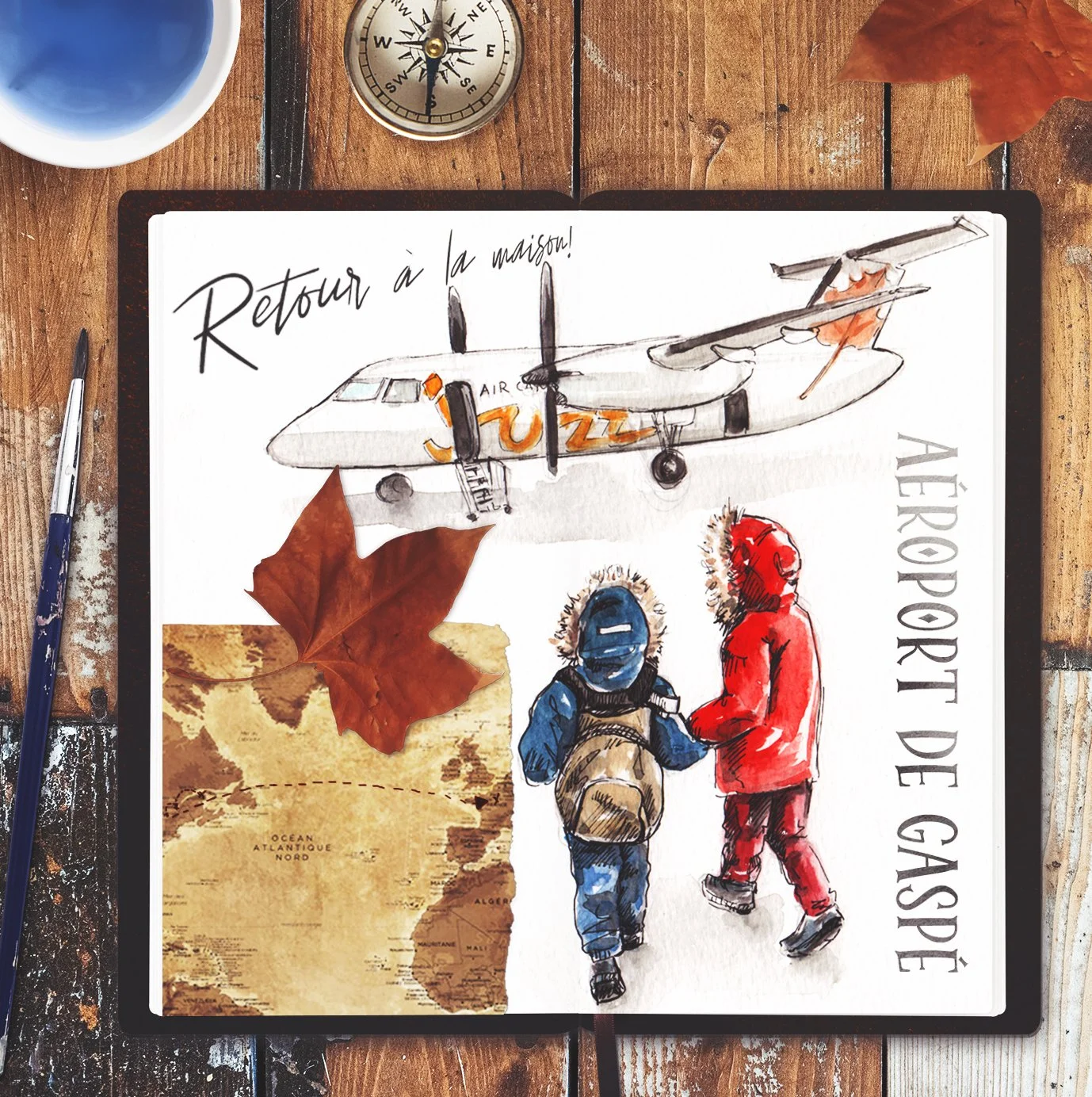 Croquis de personnage sur le vif, tuto facile dessin, exemple carnet de voyage