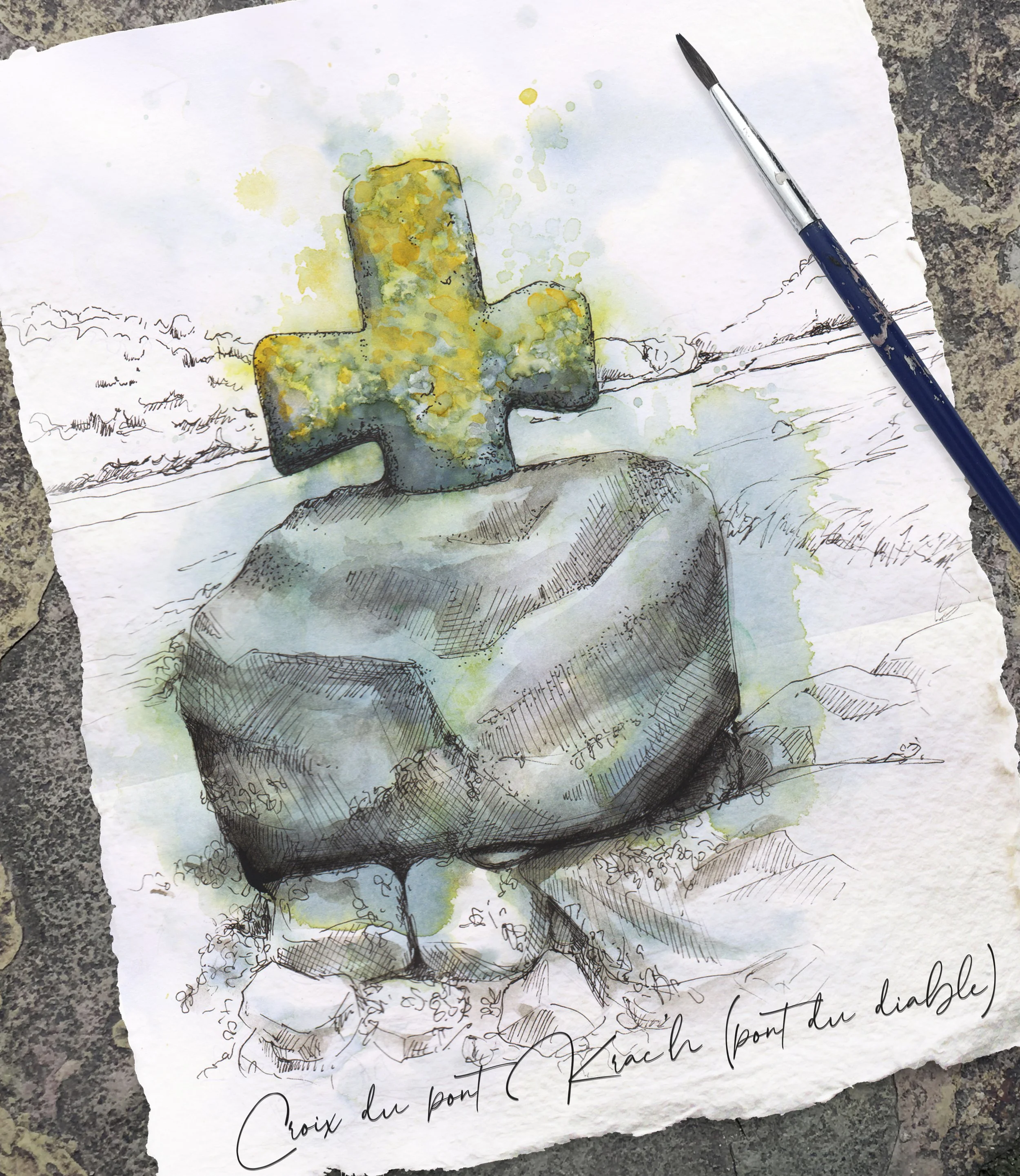 cours croquis aquarellé en Bretagne