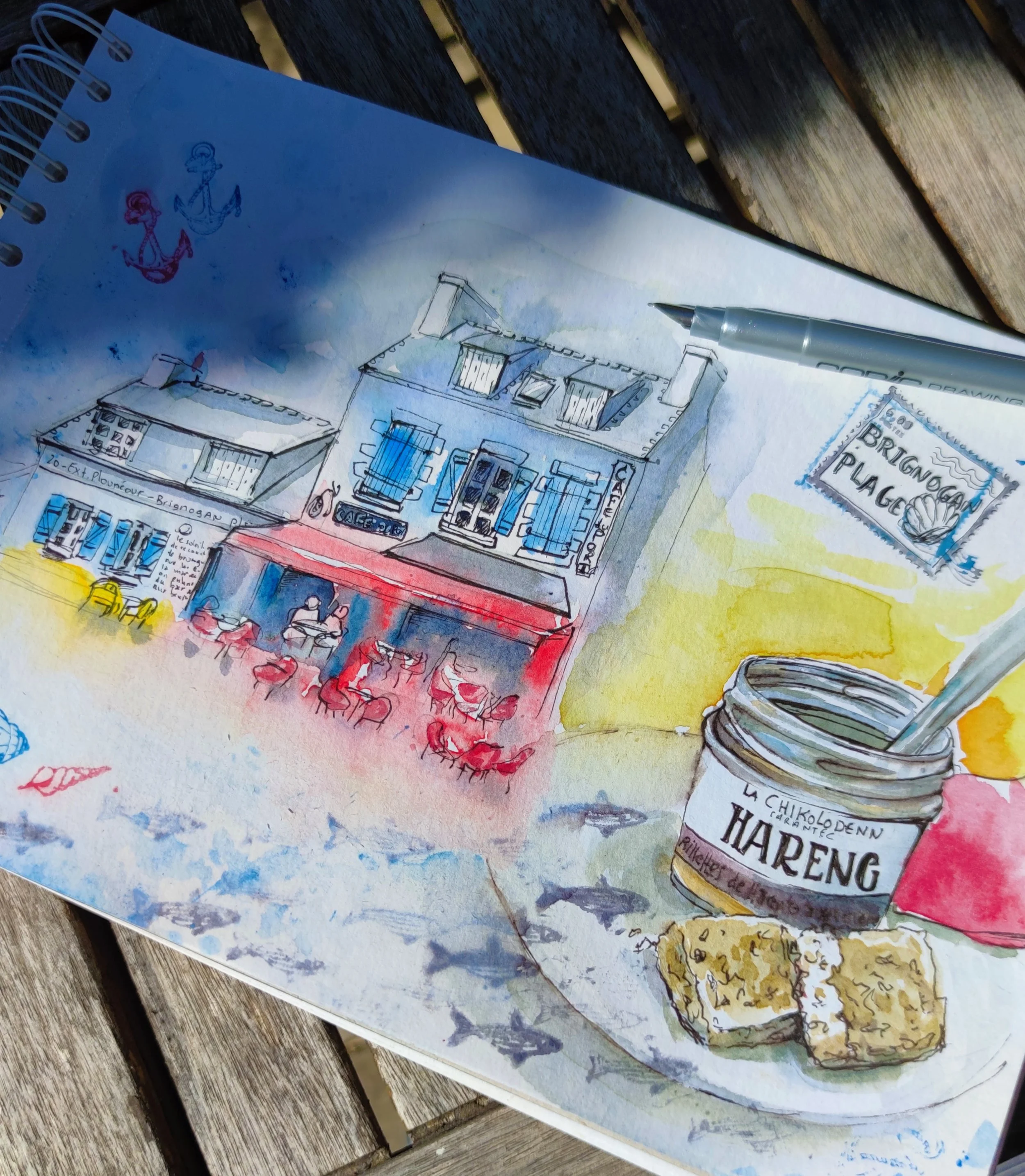 Initiation stage carnet de voyage en Bretagne