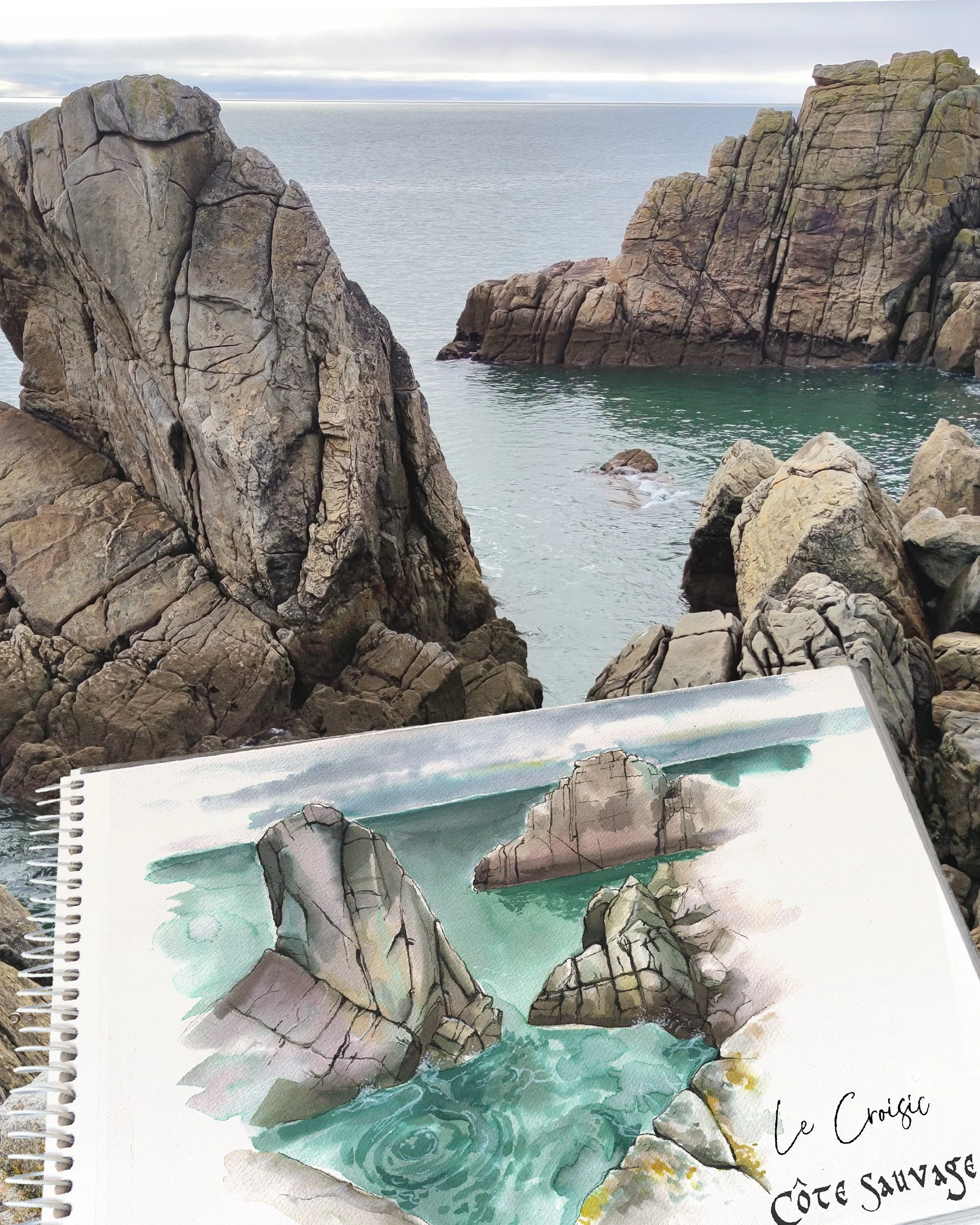 atelier aquarelle plein air, bord de mer, Le Croisic, Batz sur mer, Le Pouliguen, La Baule, Guérande