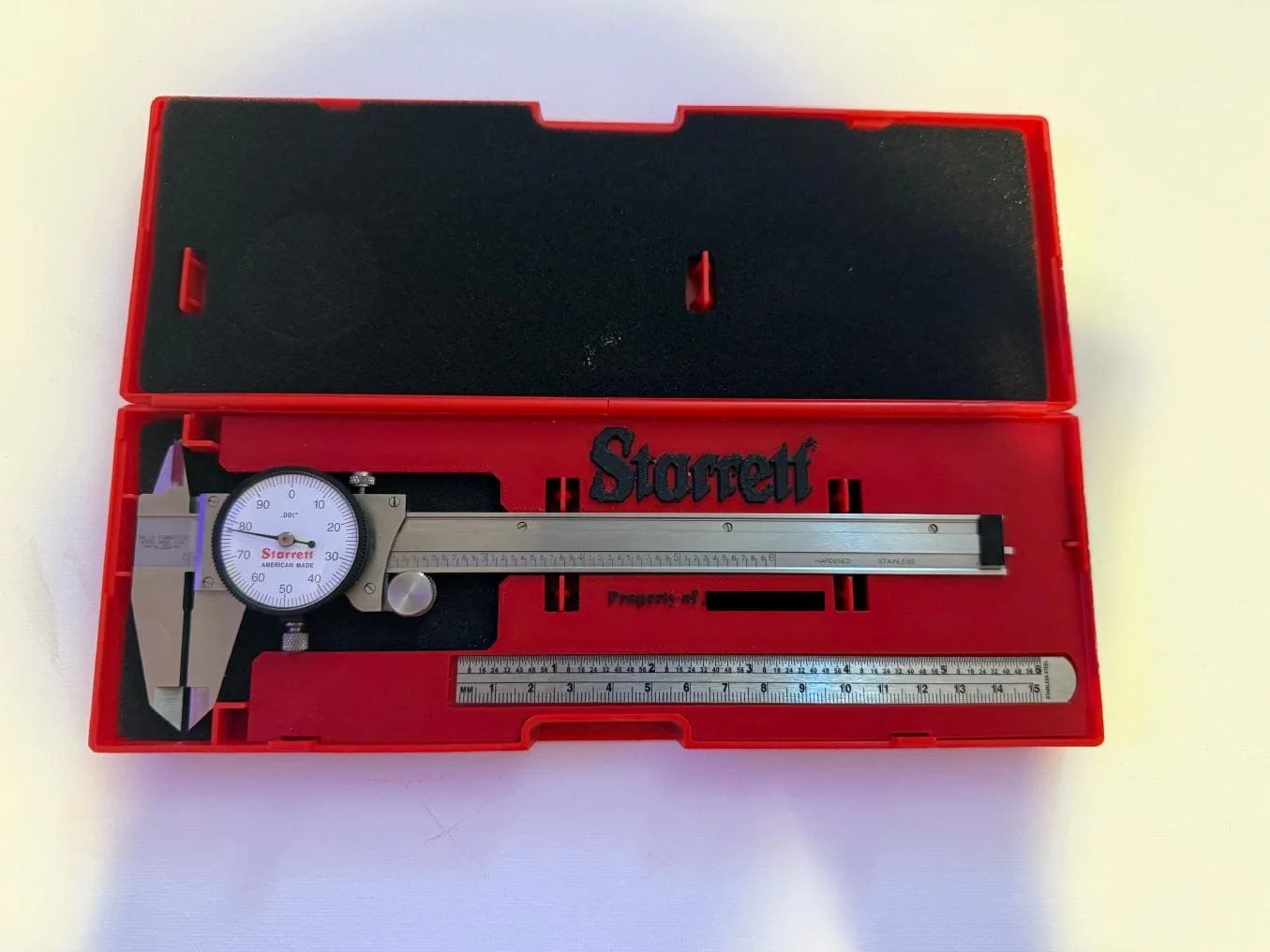 Starrett 120 / 120M Dial Caliper Case Insert – Custom Lettering (INSERT ONLY)