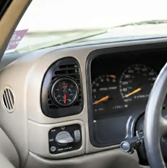 95–02 GMC Chevrolet OBS Driver-Side A/C Vent Gauge Pod – 52mm Compatible