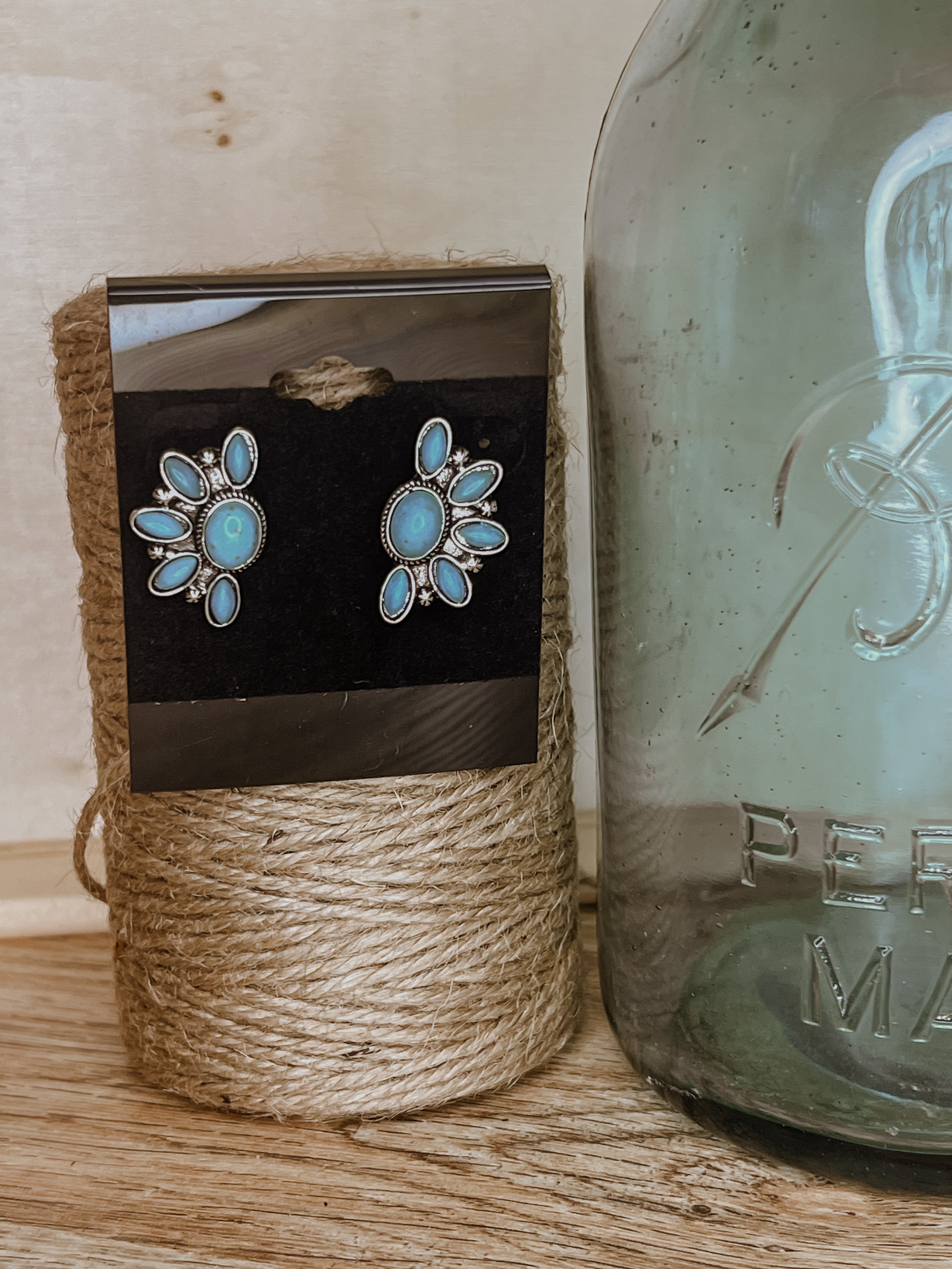 Turquoise Stud Western Fashion Earrings