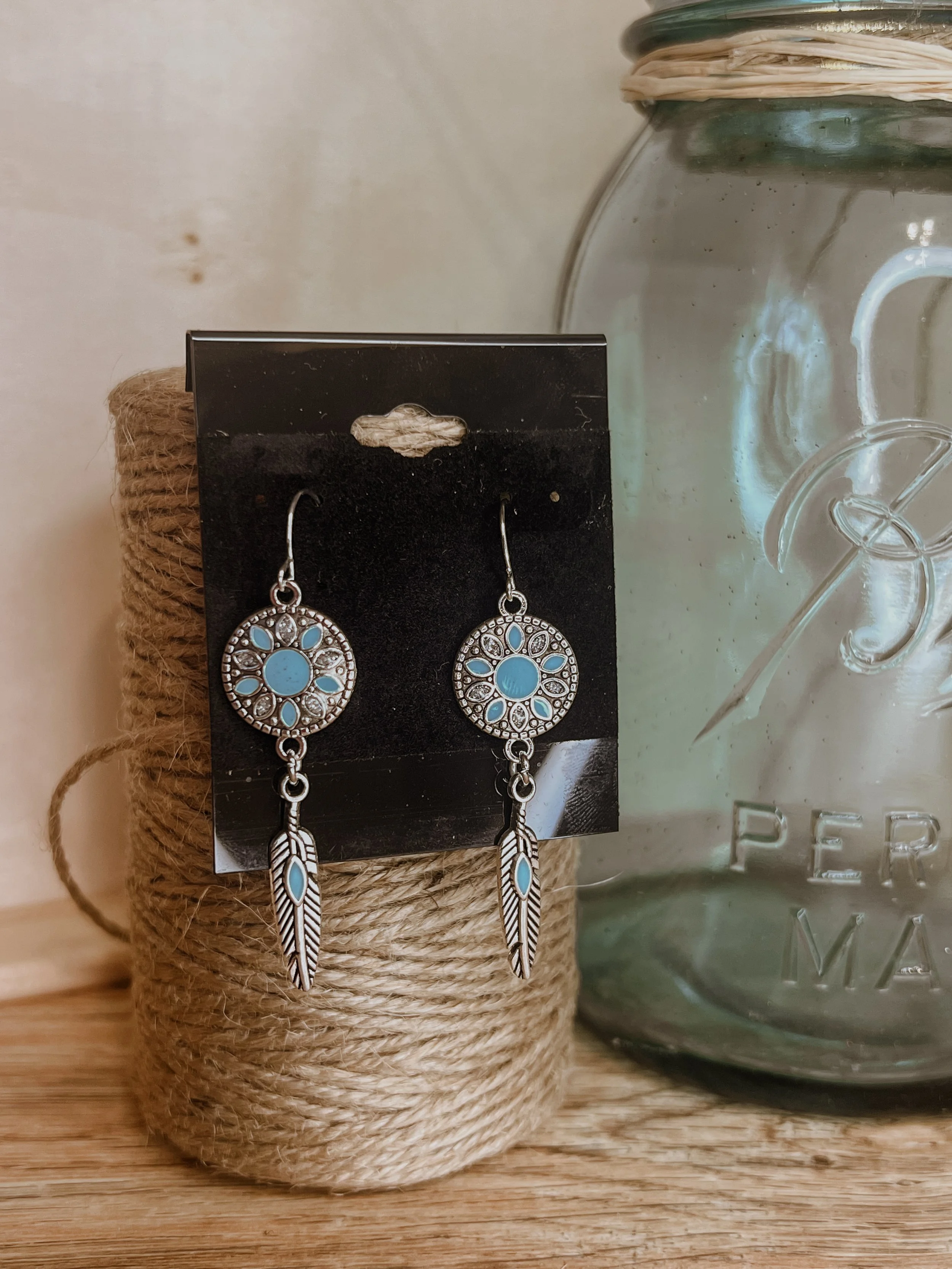 Simple Feather Western Earrings