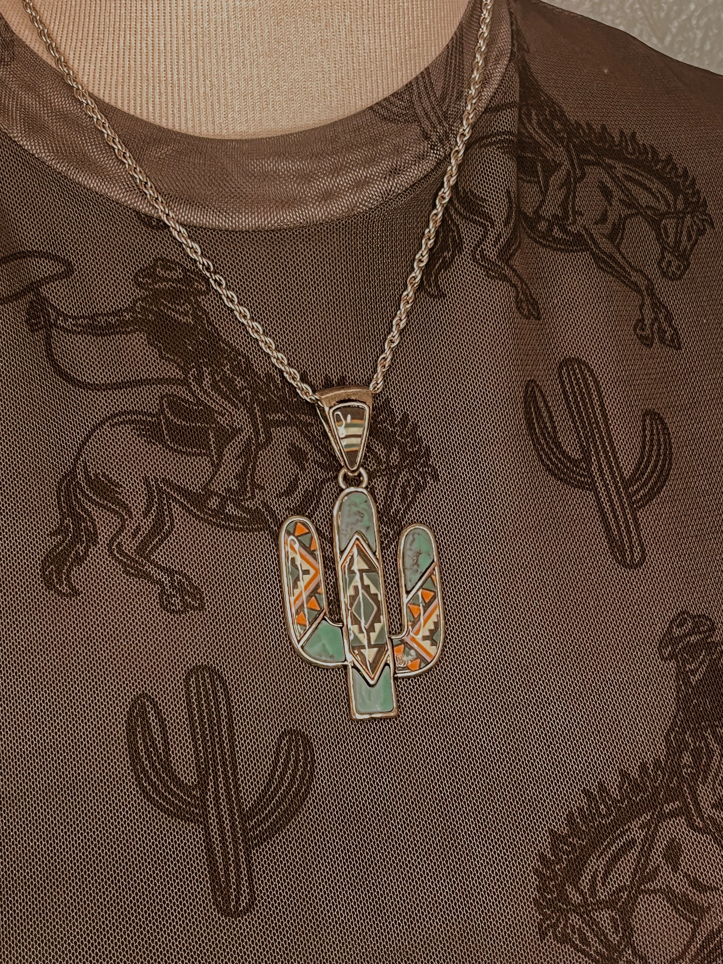 Western Fashion Cactus Necklace