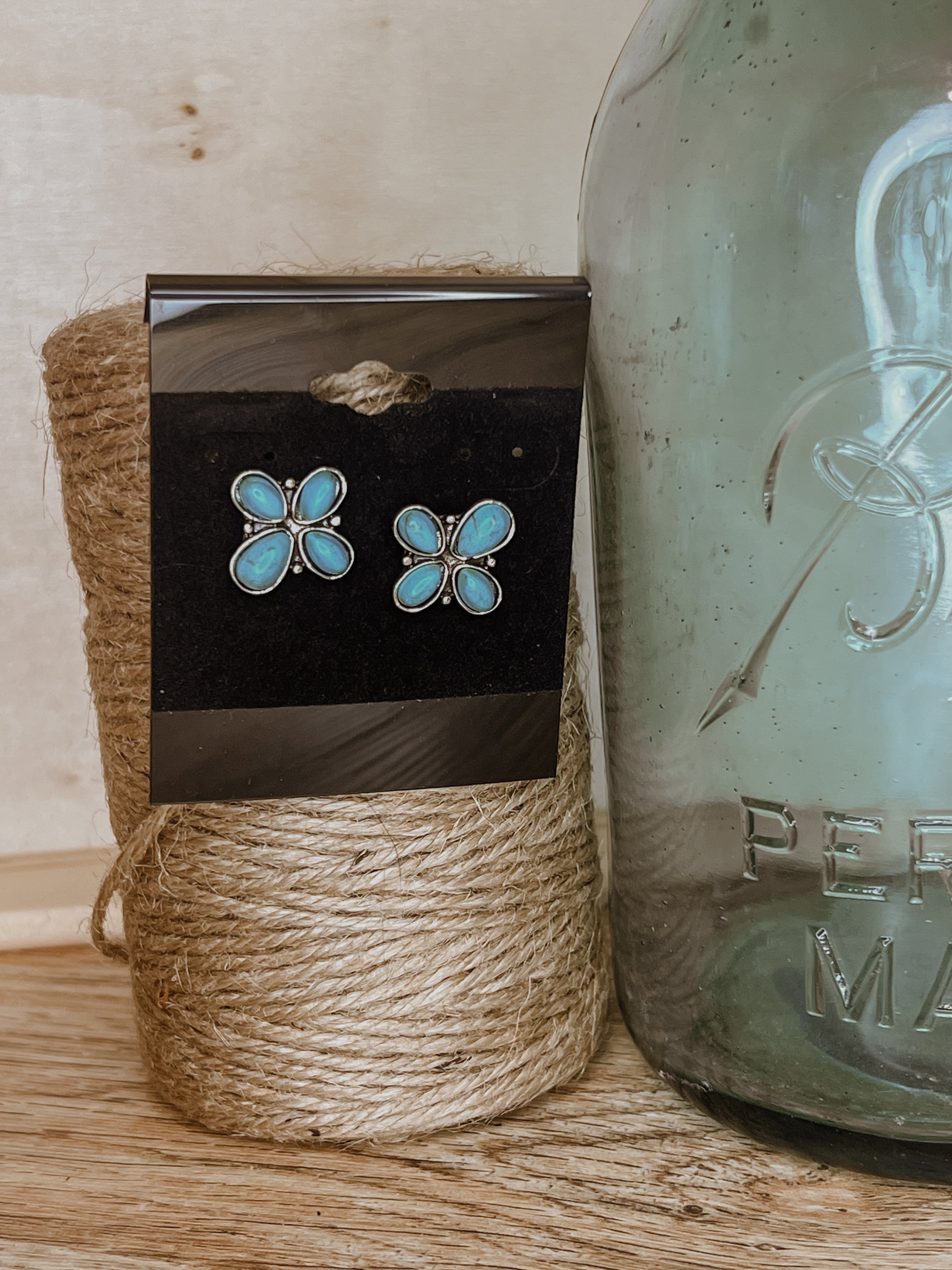 Turquoise Western Fashion Post Earrings