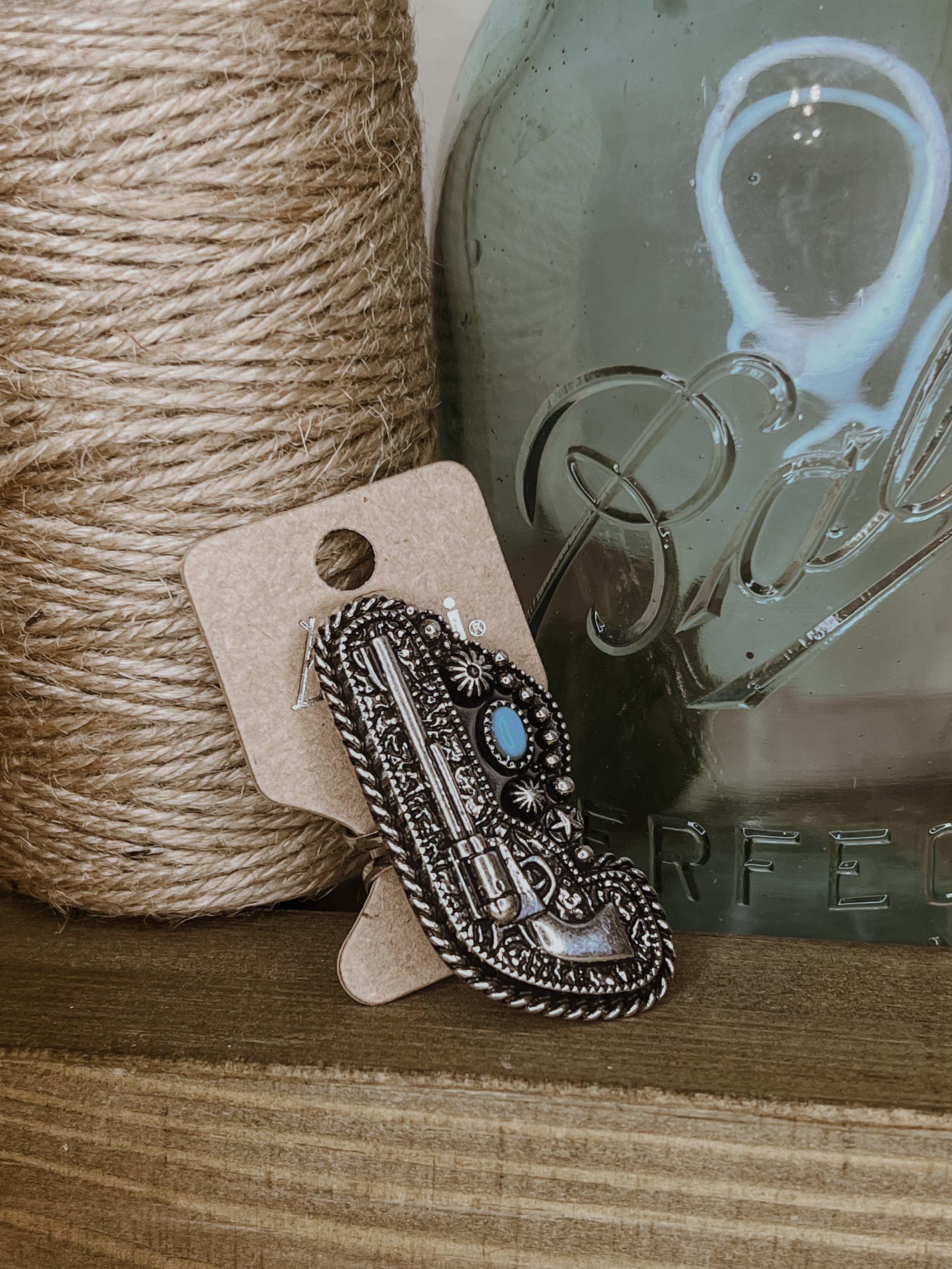 Large Pistol Adjustable Western Fashion Ring