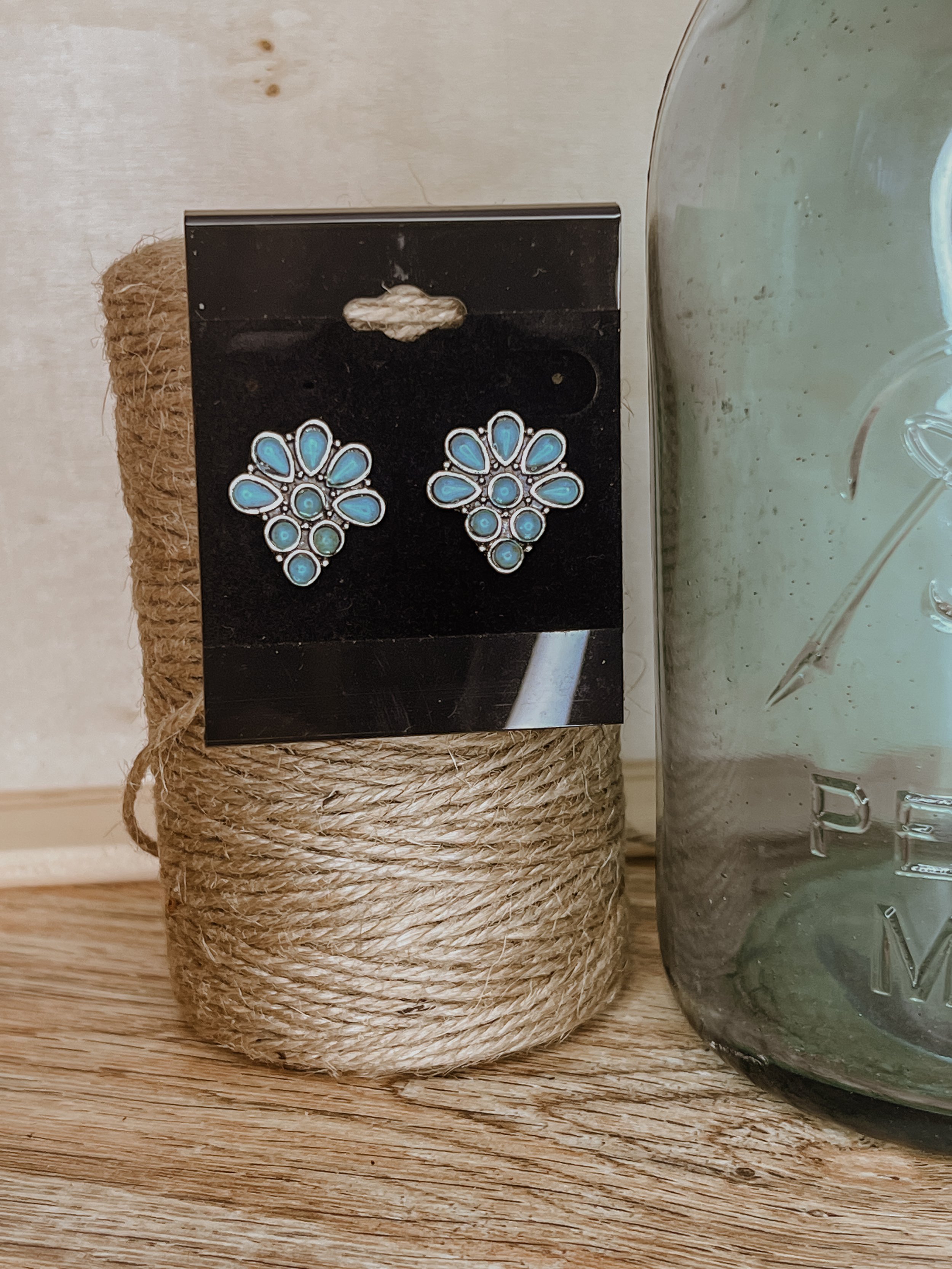 Turquoise Stud Western Fashion Earrings