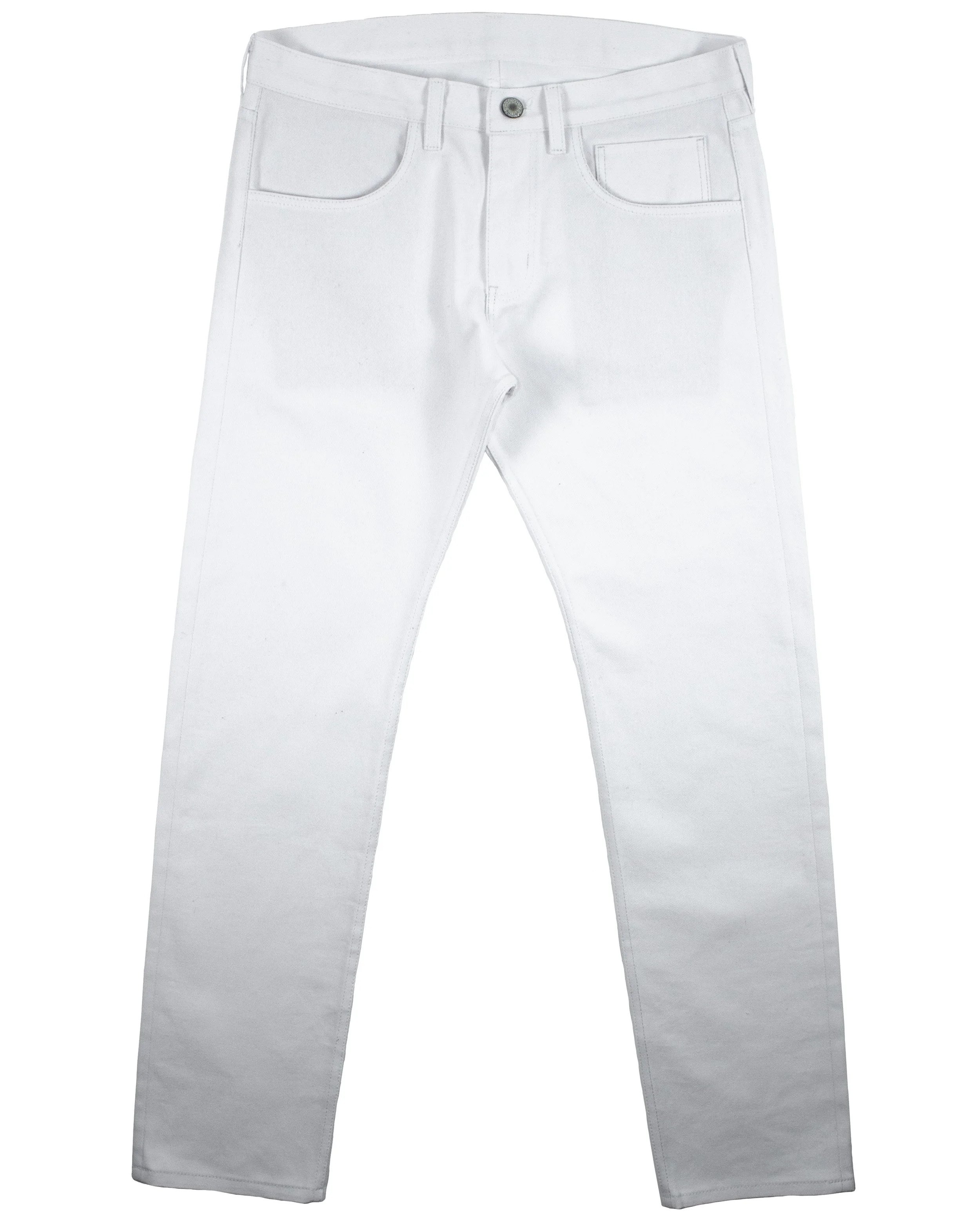 'Bush' Straight Cut Denim Jeans - White