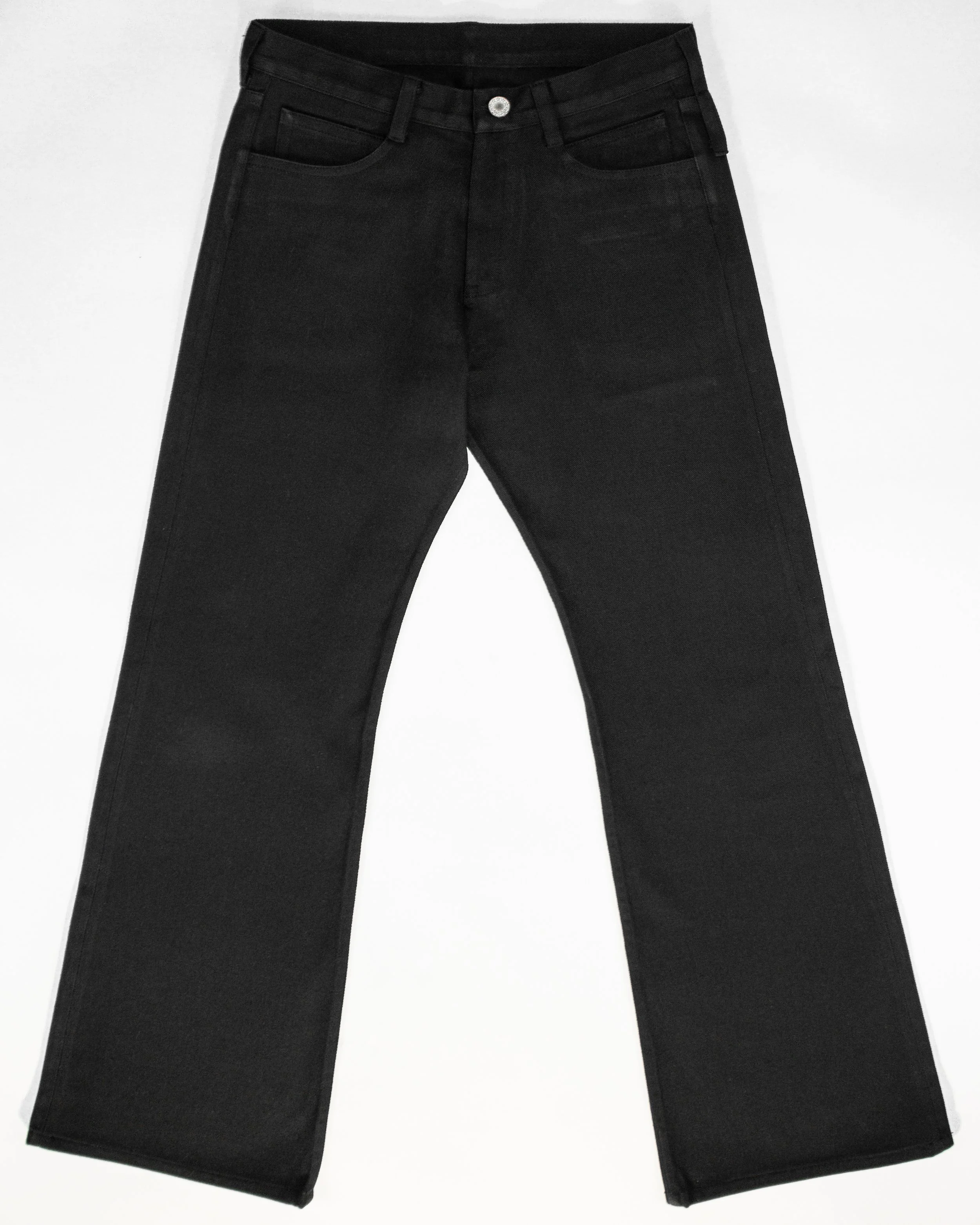 'Triple Black' Flare Cut Denim Jeans