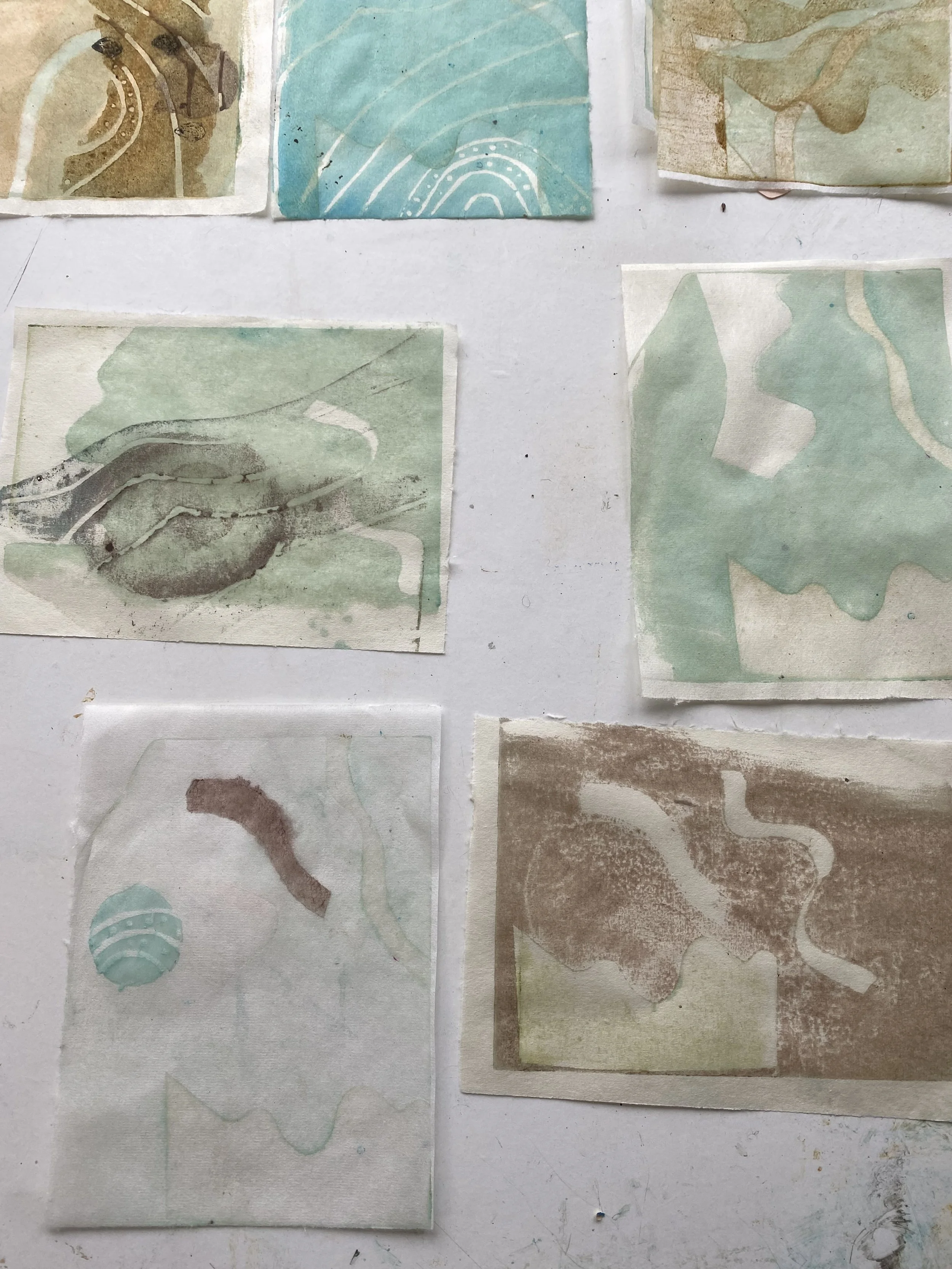 February 2025. Plywood printing. Copper, Anthracite + Wiseman's Bridge Pigment. 