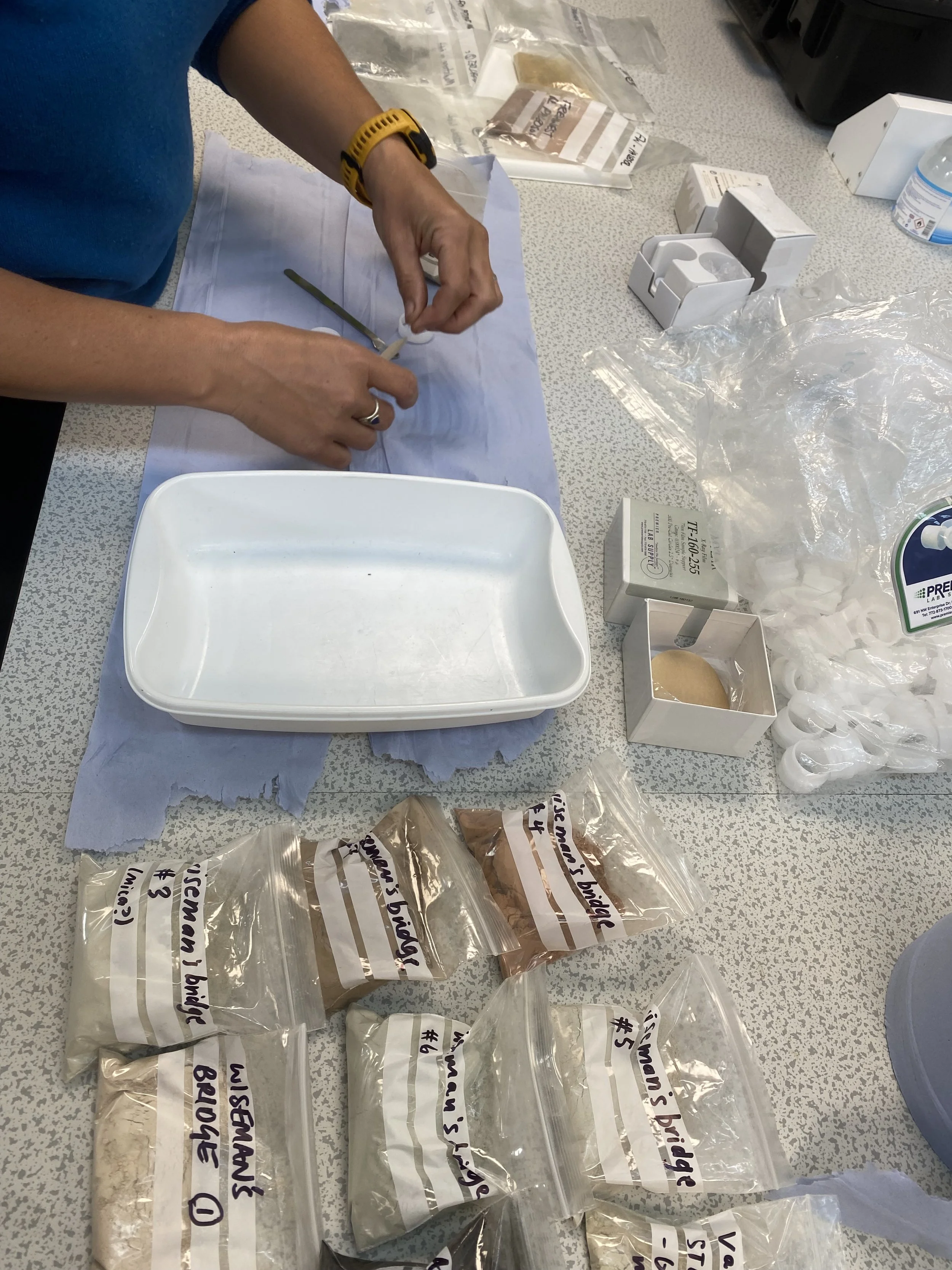 Processing pigments for analysis. Aberystwyth University Earth Sciences Department.