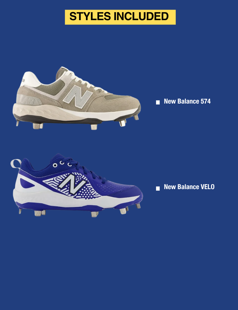 New Balance Metal Softball Cleats Mix – Adult's Prepack (20 Pairs/Box)