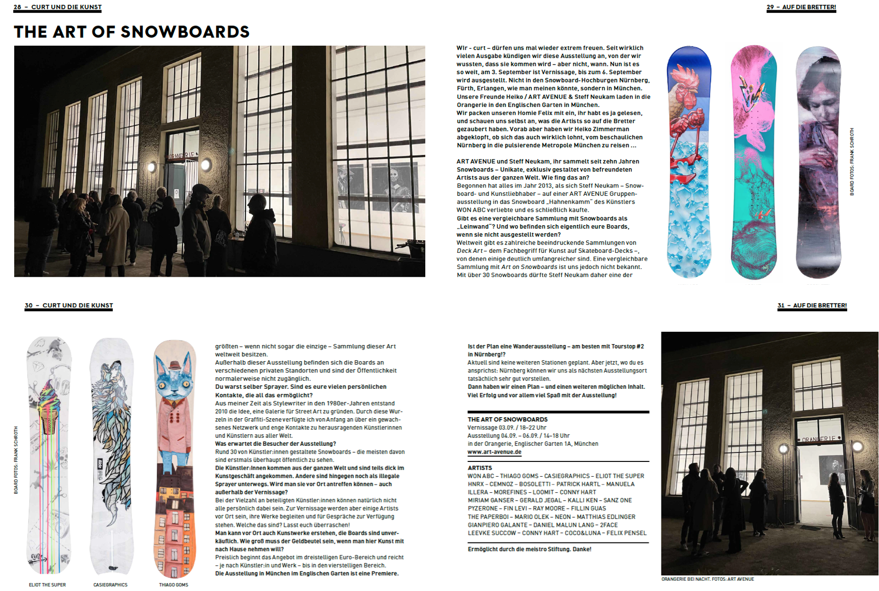 THE ART OF SNOWBOARDS im CURT MAGAZIN