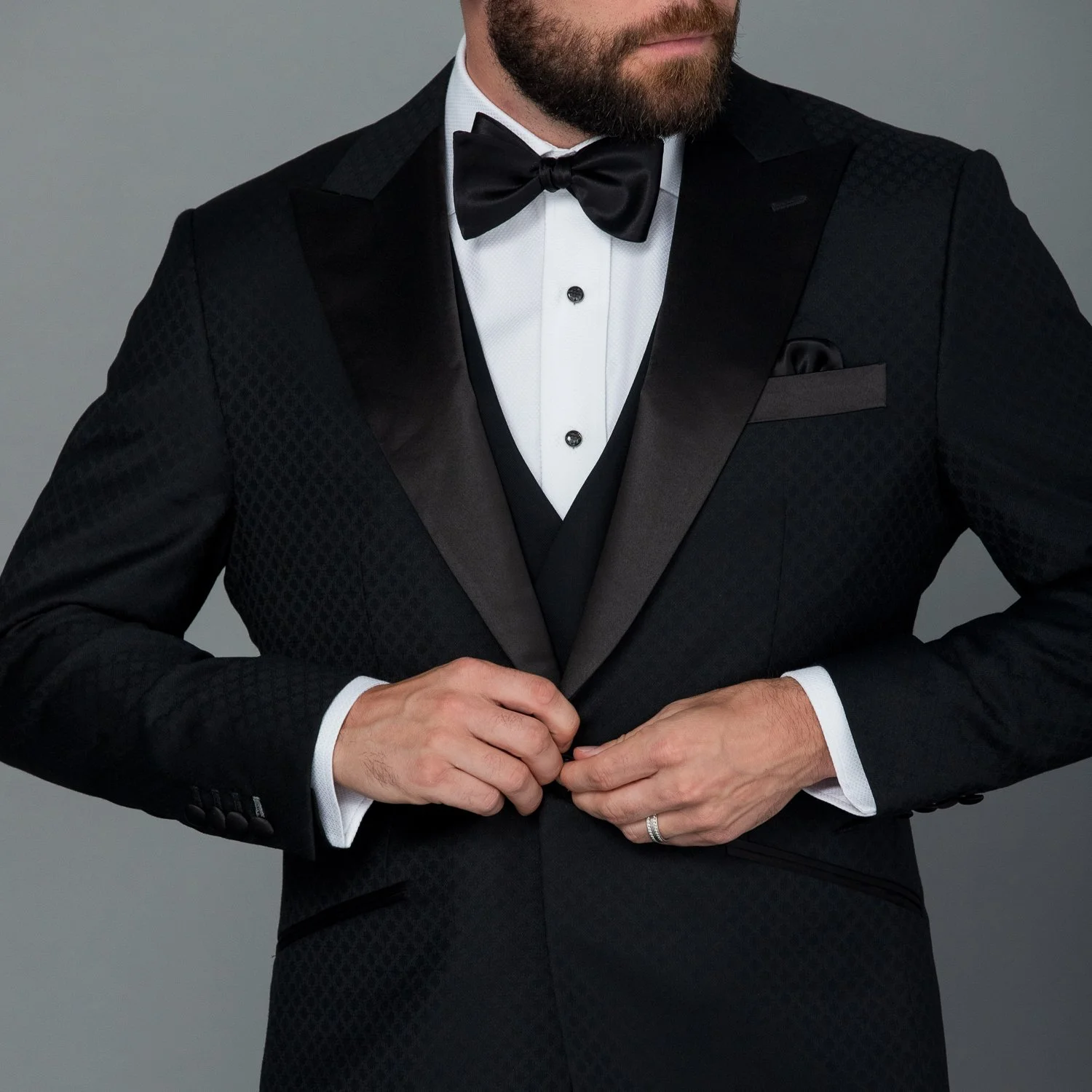 Custom tuxedo tailored for weddings and black-tie events in Columbia.