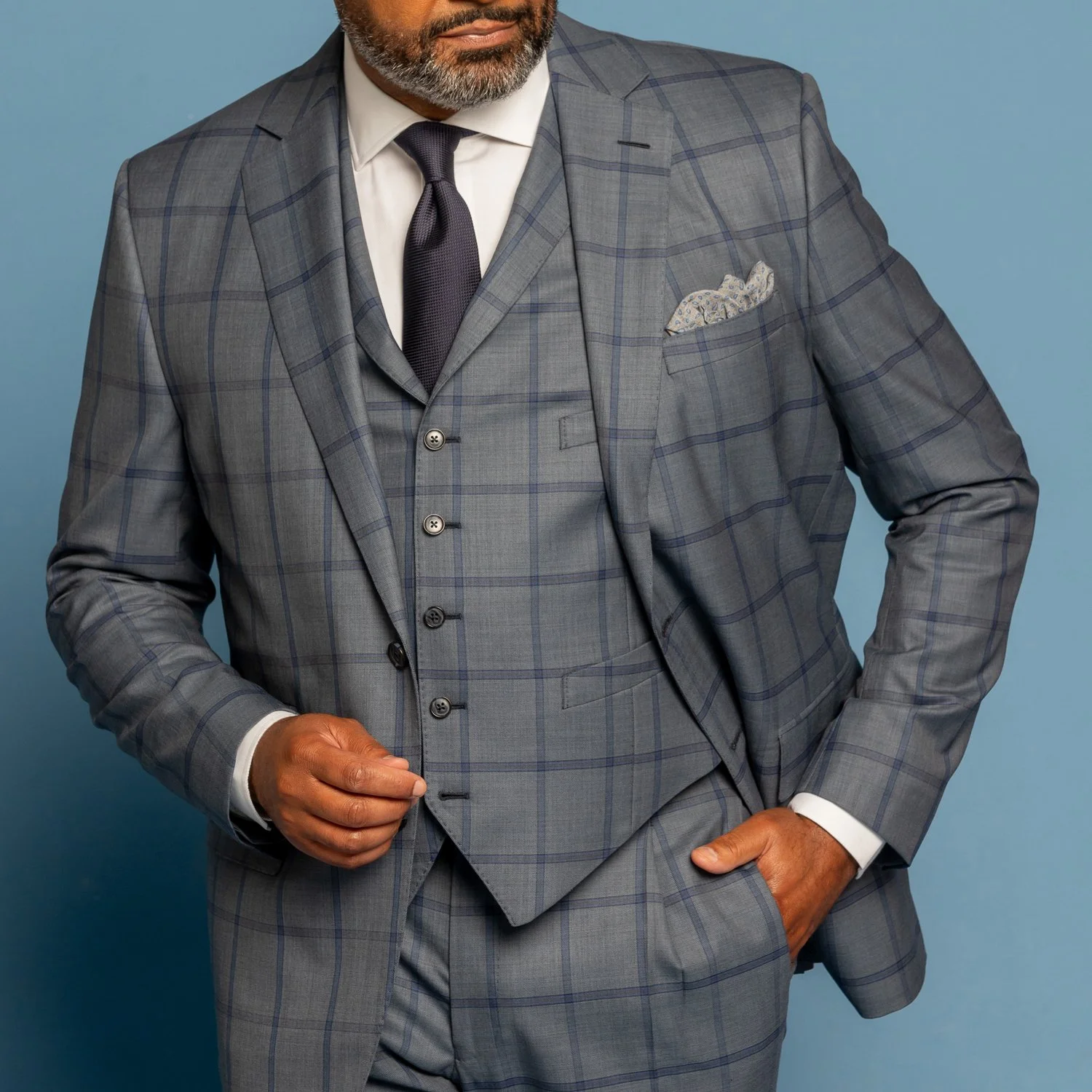 Custom tailored men’s suit in Columbia, TN with refined fit and premium fabric.