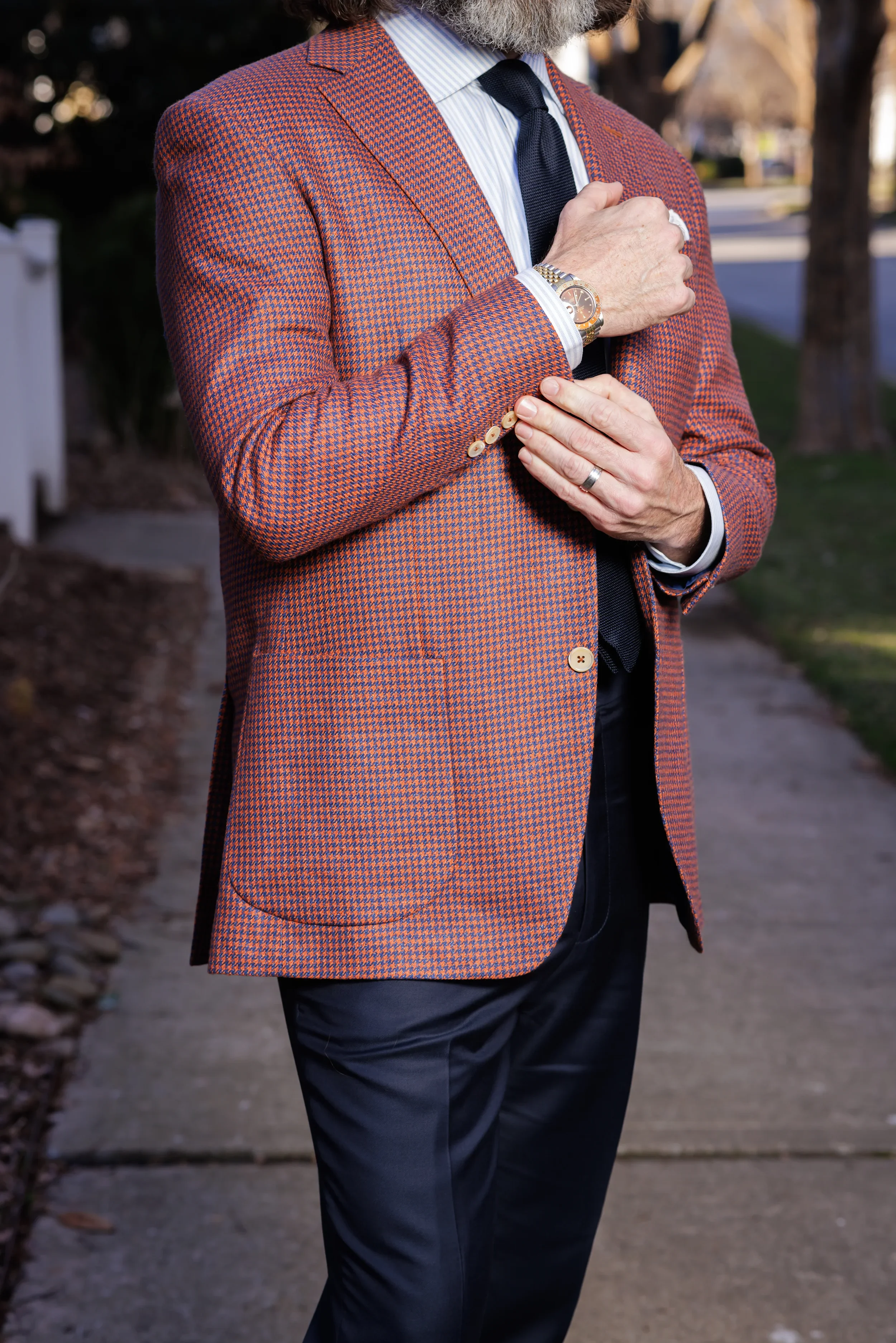 Made-to-measure suit and shirt crafted by Franklin Fine Clothing for Tennessee clients