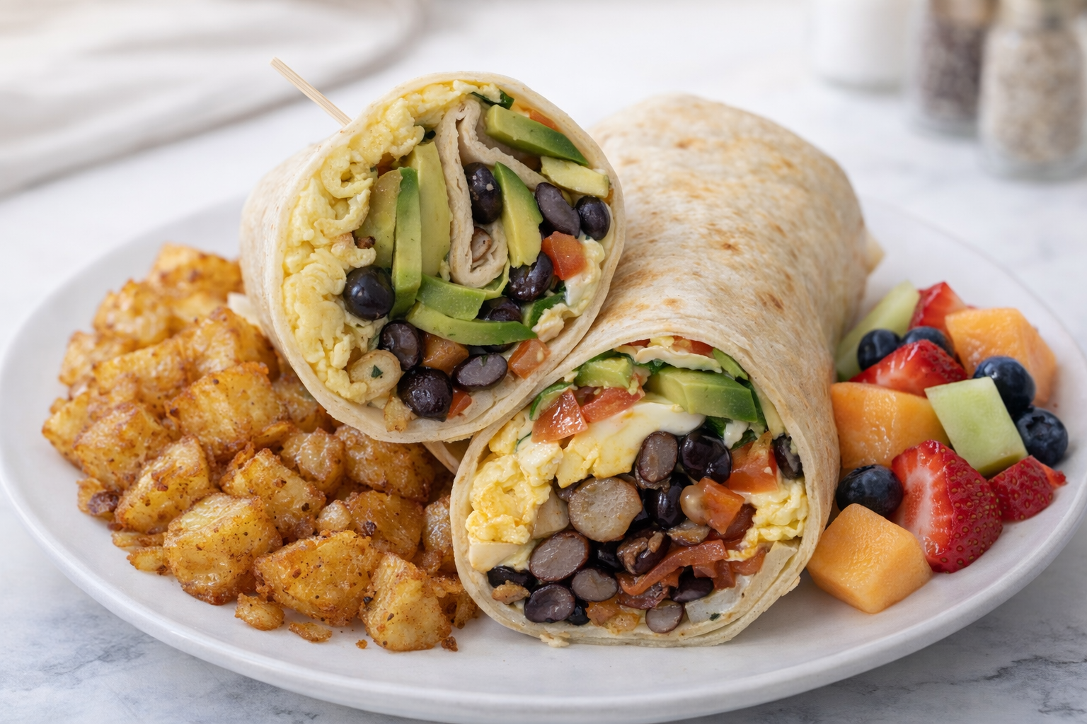 Black Bean Avocado Wrap