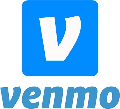 Venmo logo with a blue square and a white 'V'