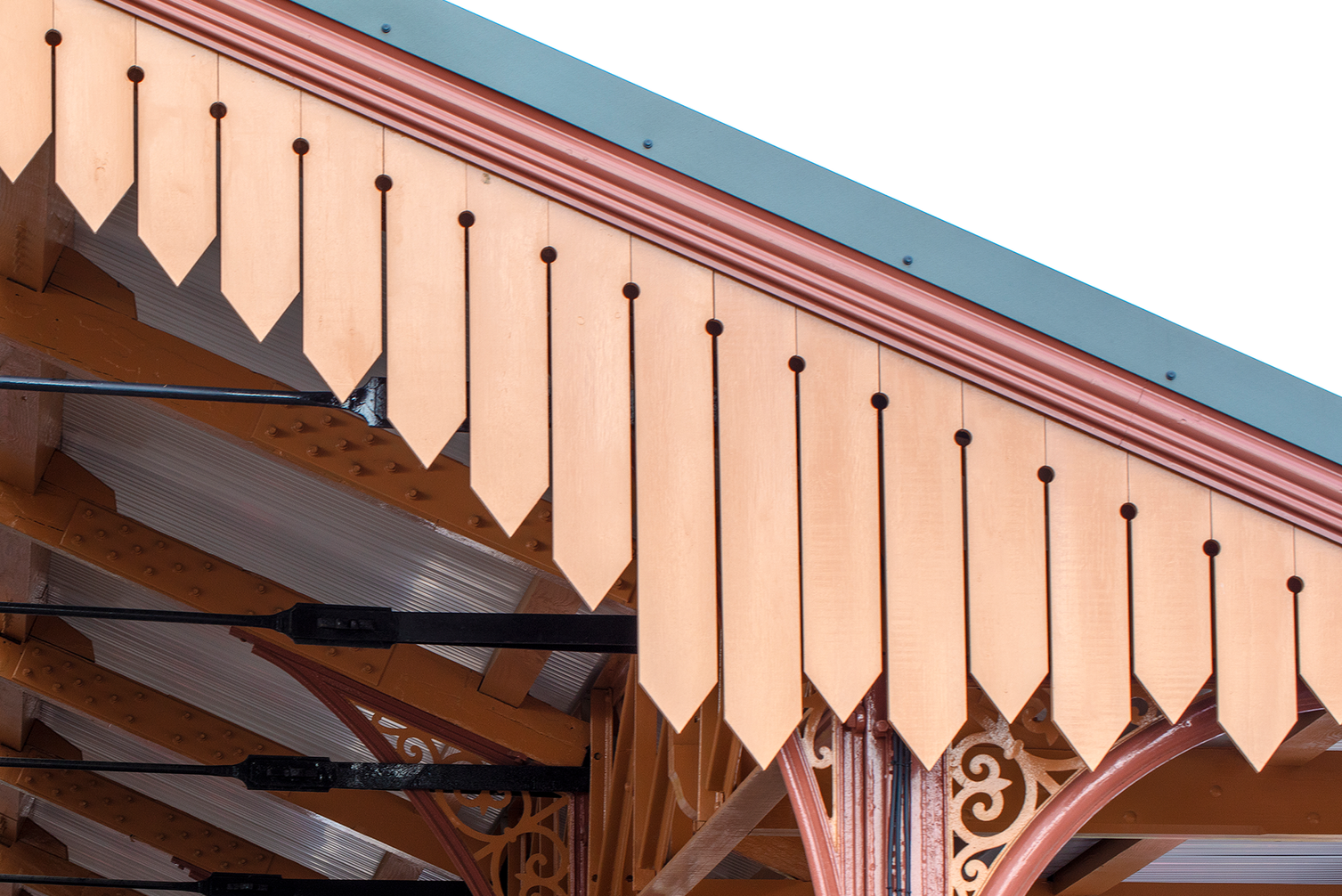 Working on the canopy with the team