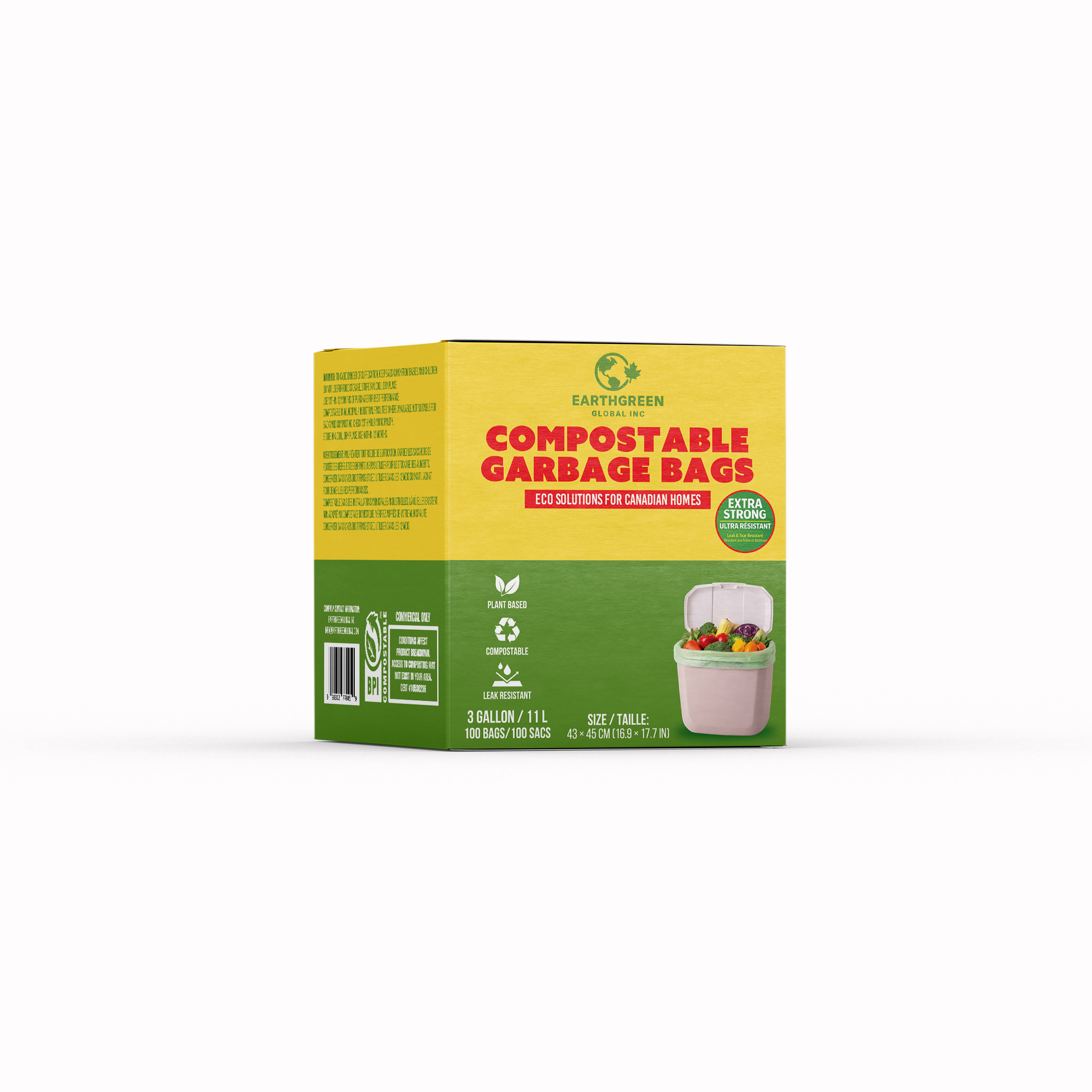 Compostable garbage bags